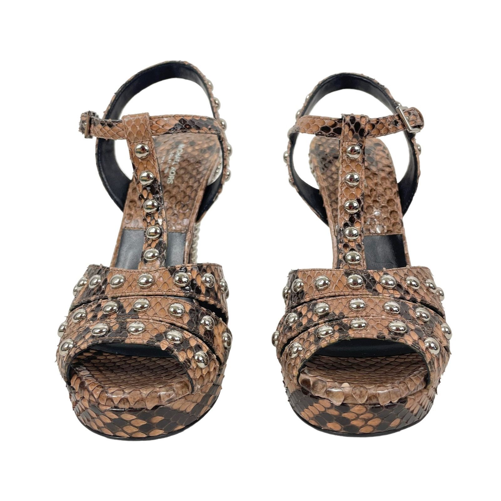 Michael Kors Michael Kors Rosanna Sandals Python Studded Size 37.5 Size US 7.5 / IT 37.5 - 5 Thumbnail