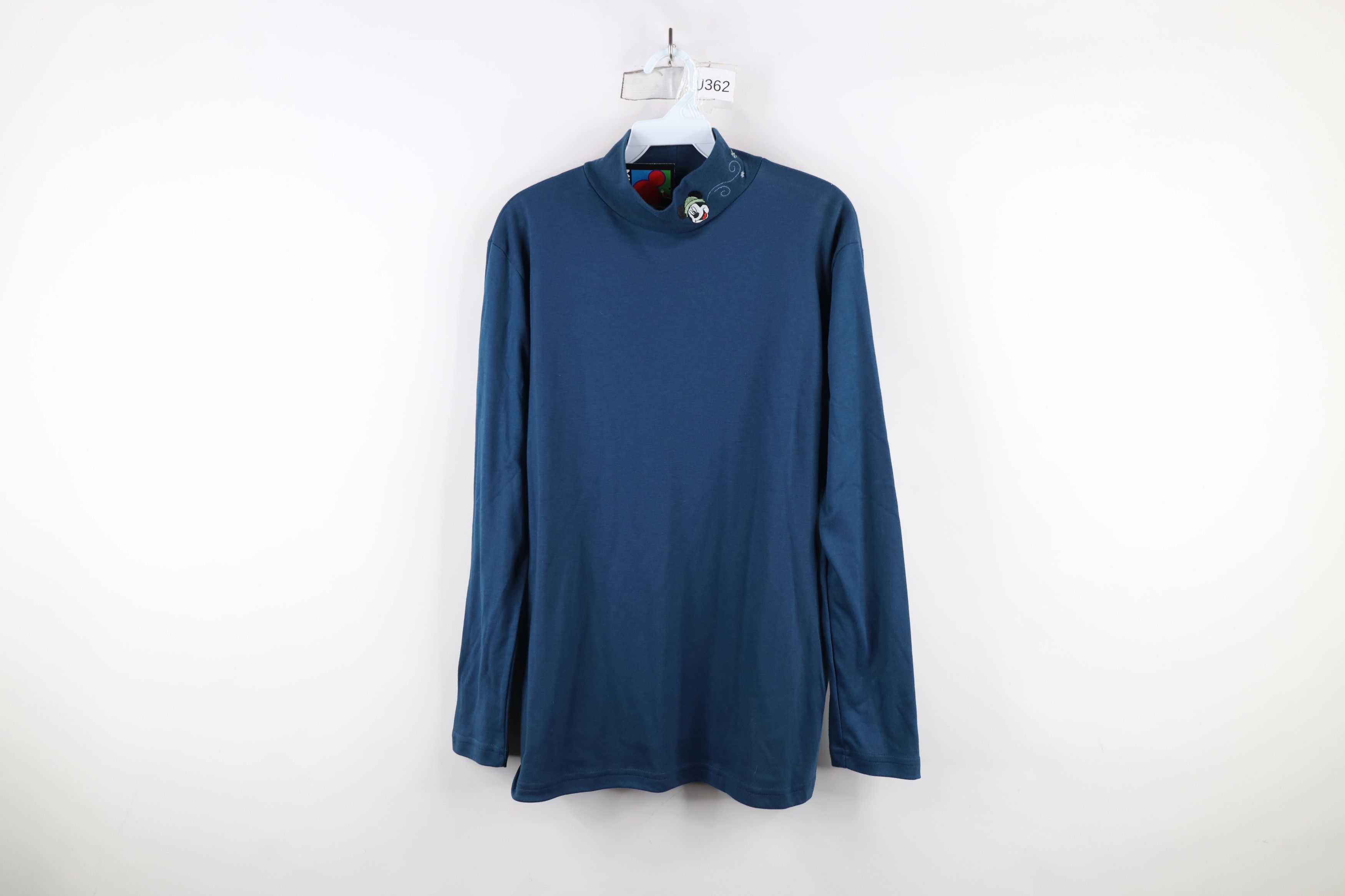 Disney × Vintage Deadstock Vintage 90s Disney Mickey Mouse Mock Neck T-Shirt Size M / US 6-8 / IT 42-44 - 1 Thumbnail