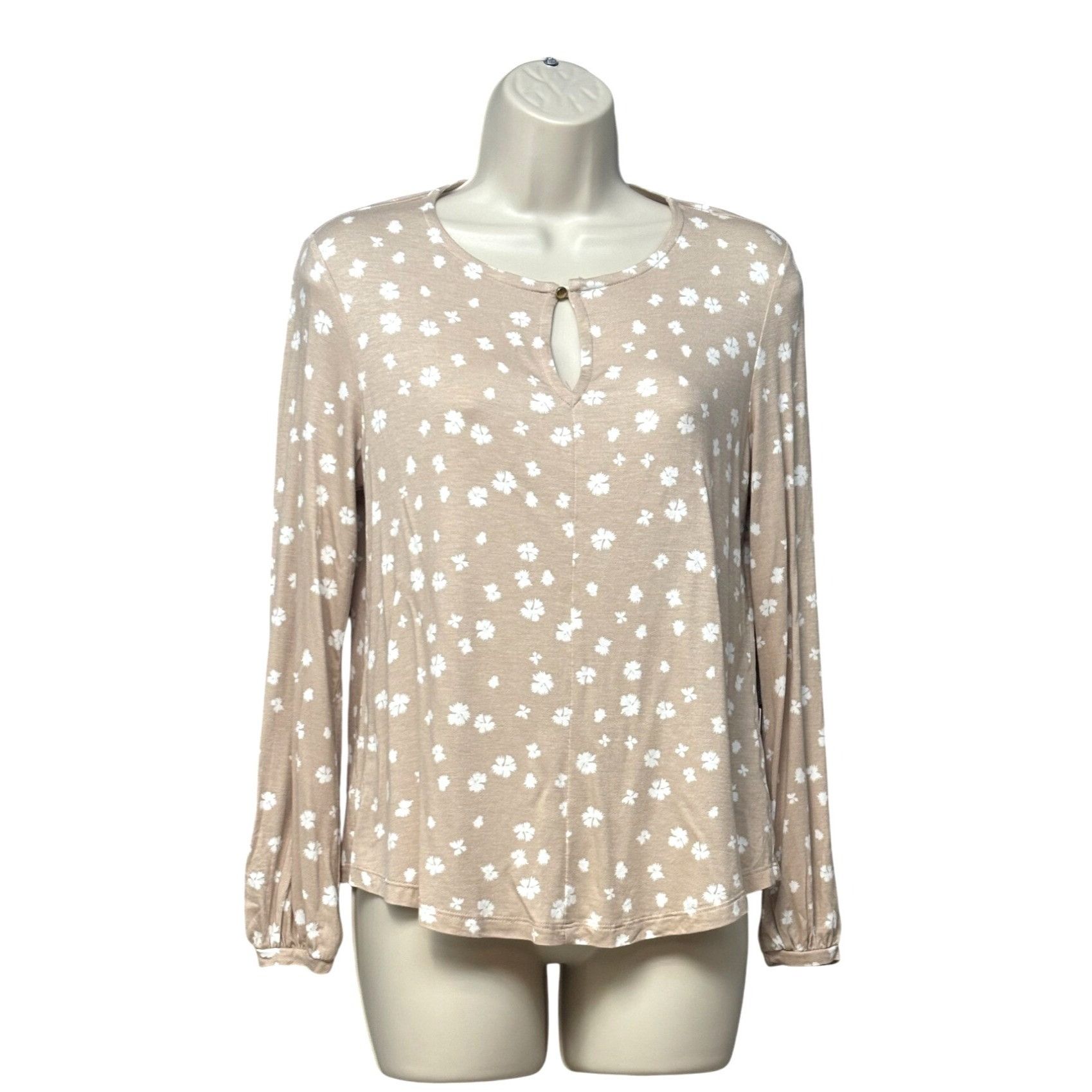 Liz Claiborne Liz Claiborne Petite Gathered Sleeve Cuffs, Rayon Top, Flora Size ONE SIZE - 3 Thumbnail