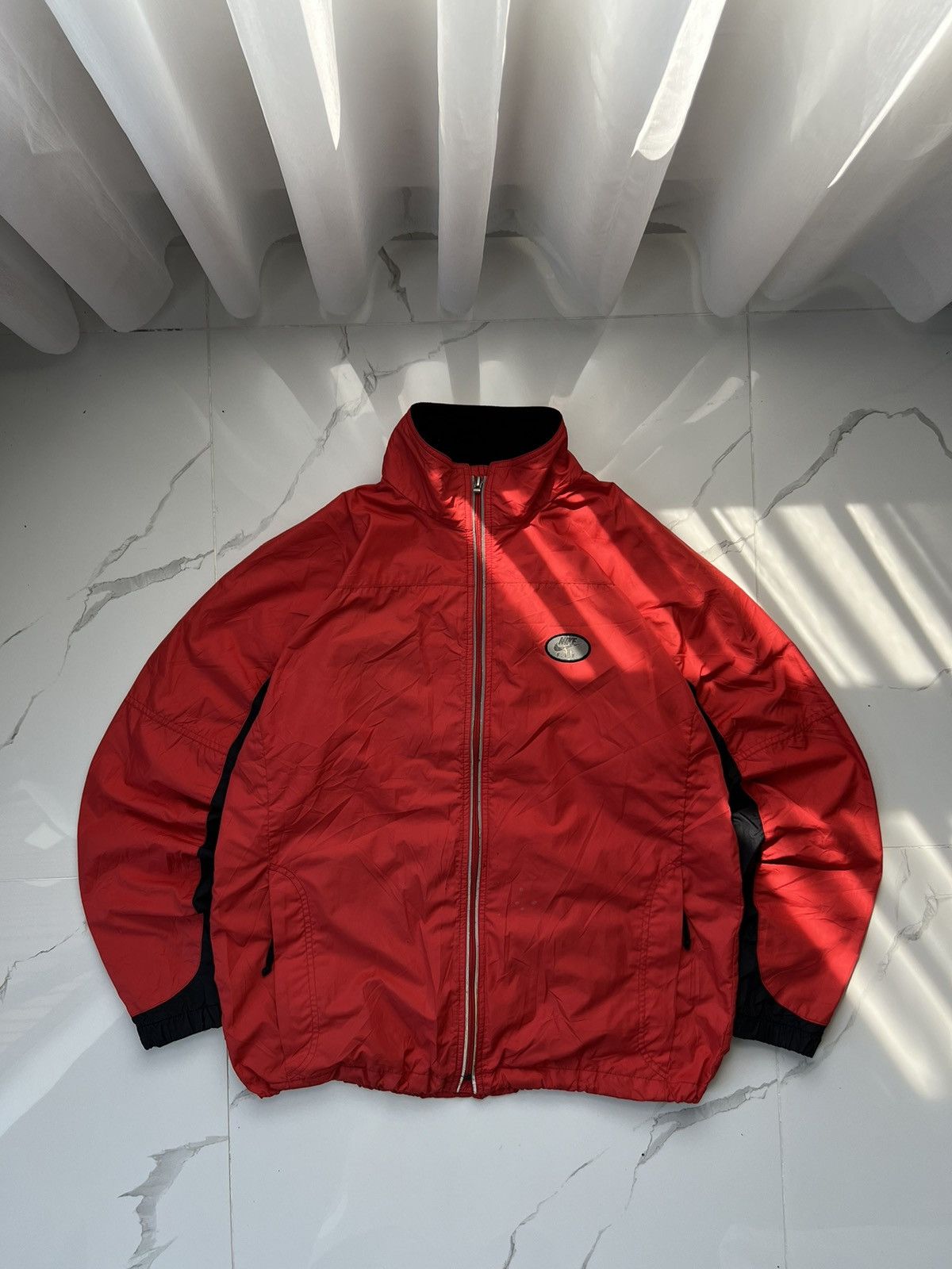 Nike × Vintage 90's NIKE FIT RARE RETRO SWOOSH LOGO Y2K GORPCORE JACKET Size US L / EU 52-54 / 3 - 1 Thumbnail