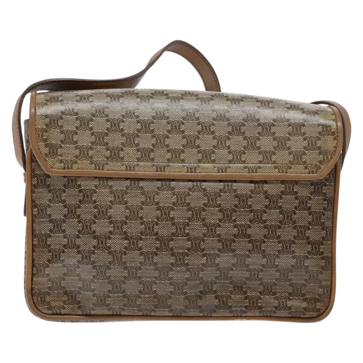Celine CELINE Macadam Canvas Shoulder Bag Pvc Beige Gold Size ONE SIZE - 3 Thumbnail