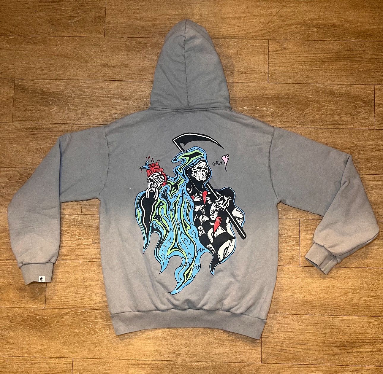 WARREN LOTAS x MATTY BOY GRIM REAPER HOODIE 'SLATE BLUE