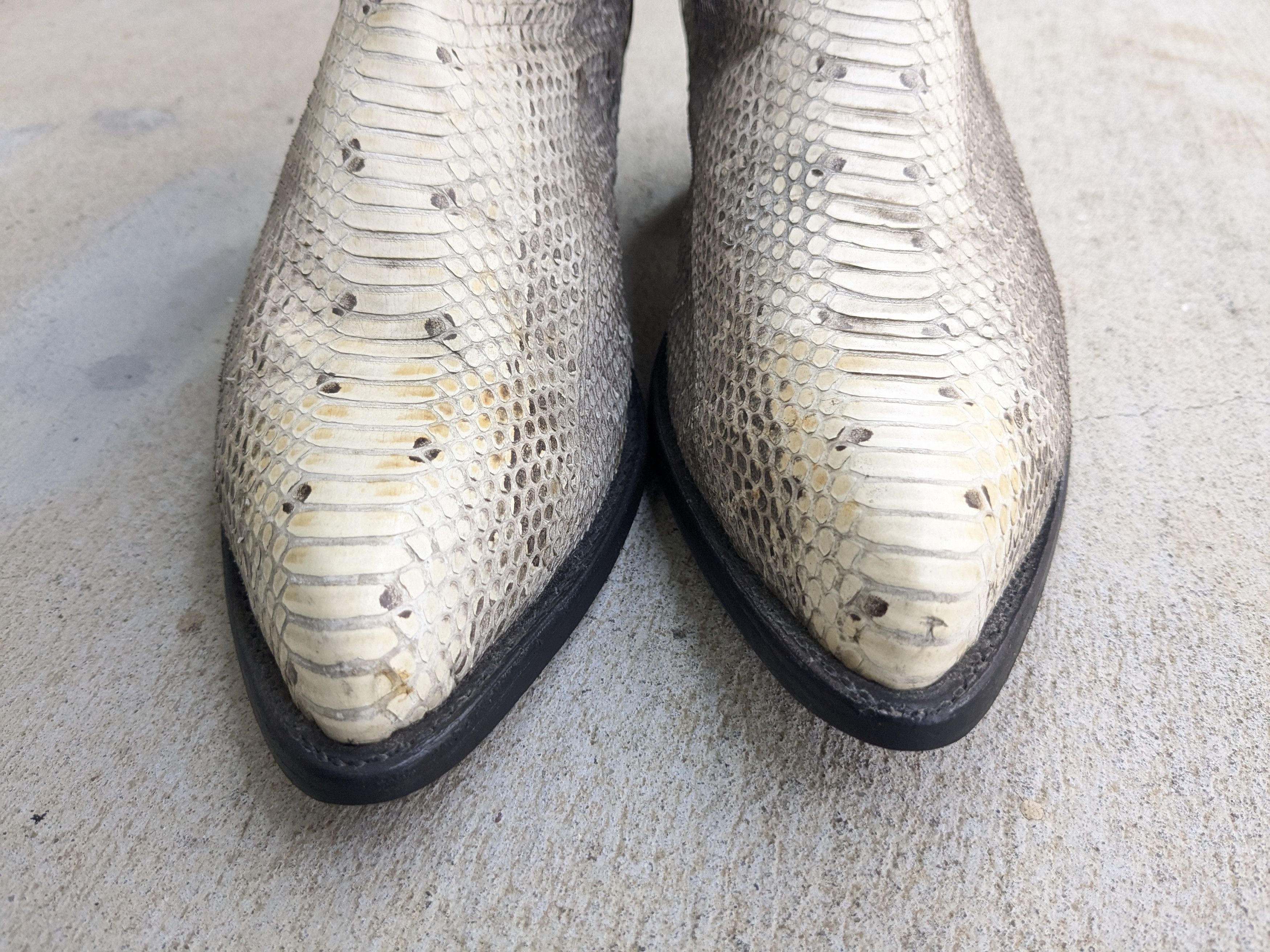 Tony Lama Tony Lama Cowboy Boots Snakeskin Black 9 D Leather Python Size US 9 / EU 42 - 2 Thumbnail