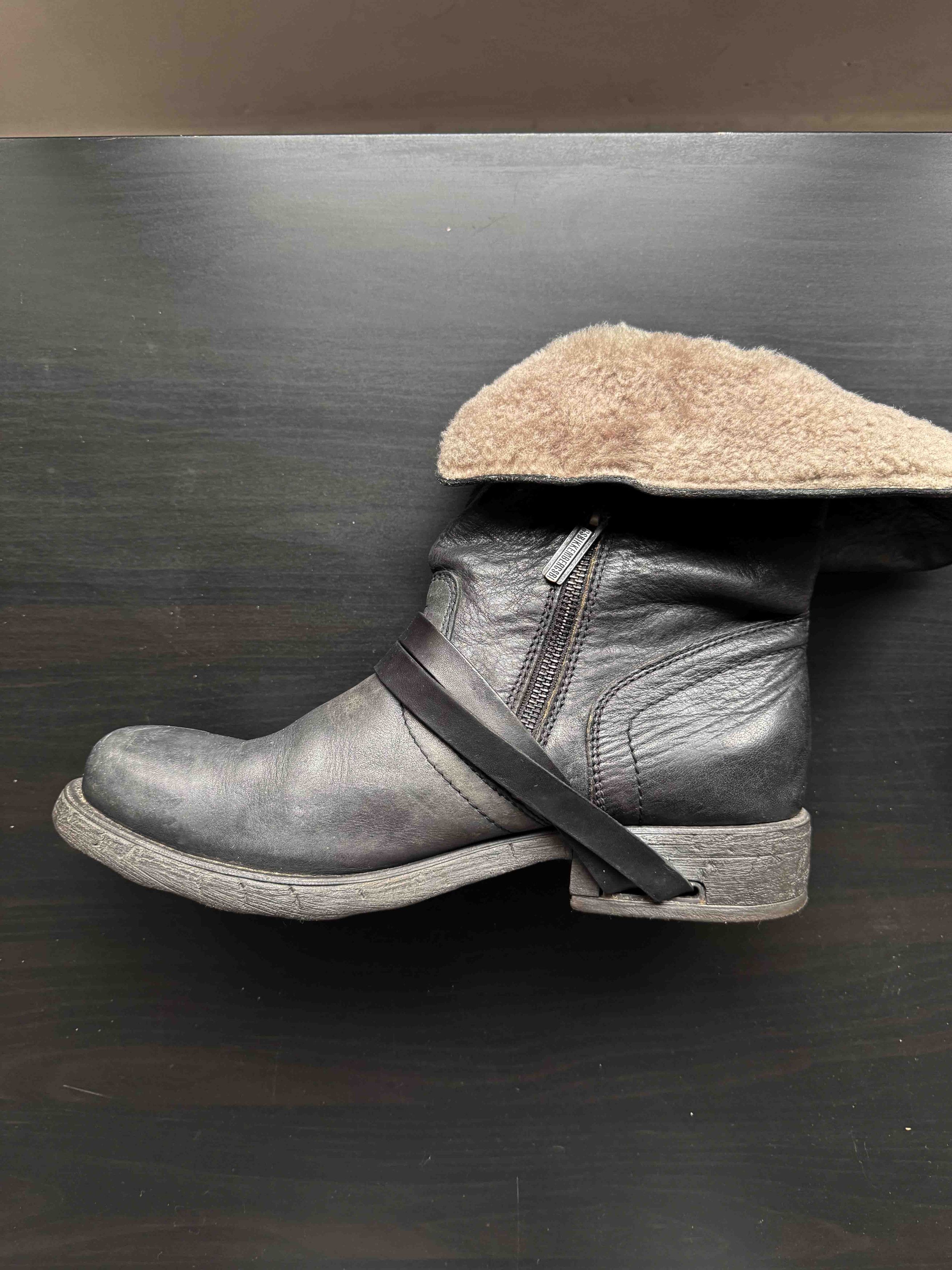 Dirk Bikkembergs Dirk Bikkembergs Leather Fur Belted Biker Boots Archive Size US 8 / EU 41 - 4 Thumbnail