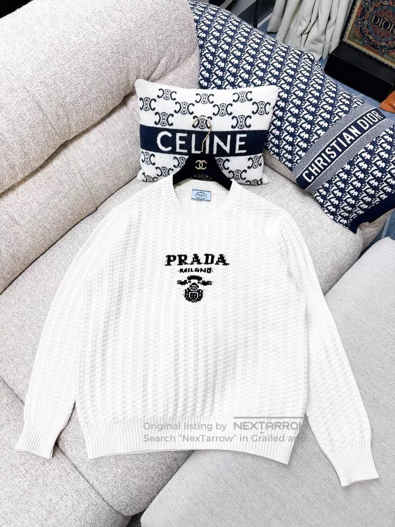 Prada Prada Letter logo knitted long-sleeved sweater Size US S / EU 44-46 / 1 - 1 Thumbnail