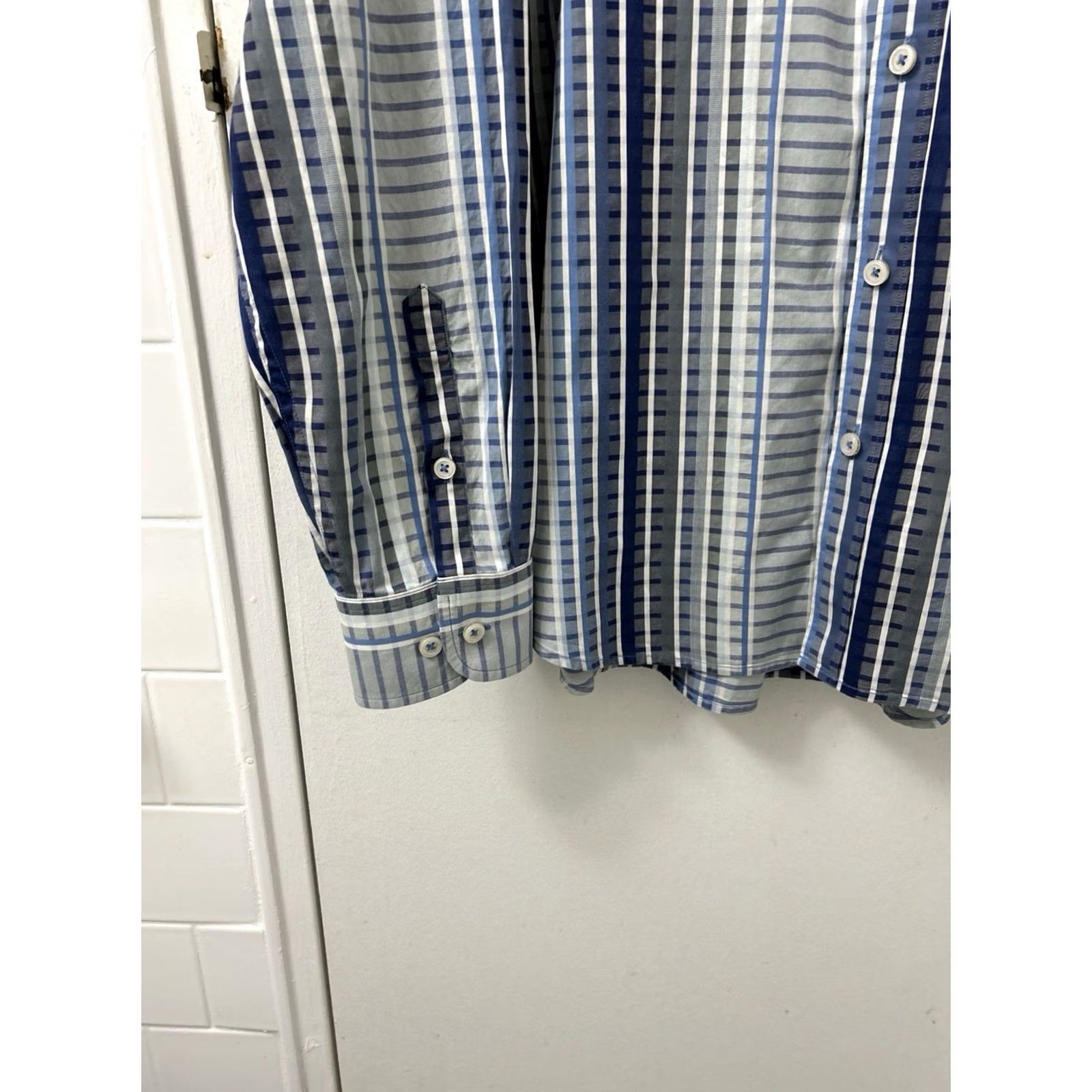 Tommy Bahama Tommy Bahama Shirt Mens 2XL Blue Striped 100% Pima Cotton Button-Down L/S Size US XXL / EU 58 / 5 - 7 Thumbnail