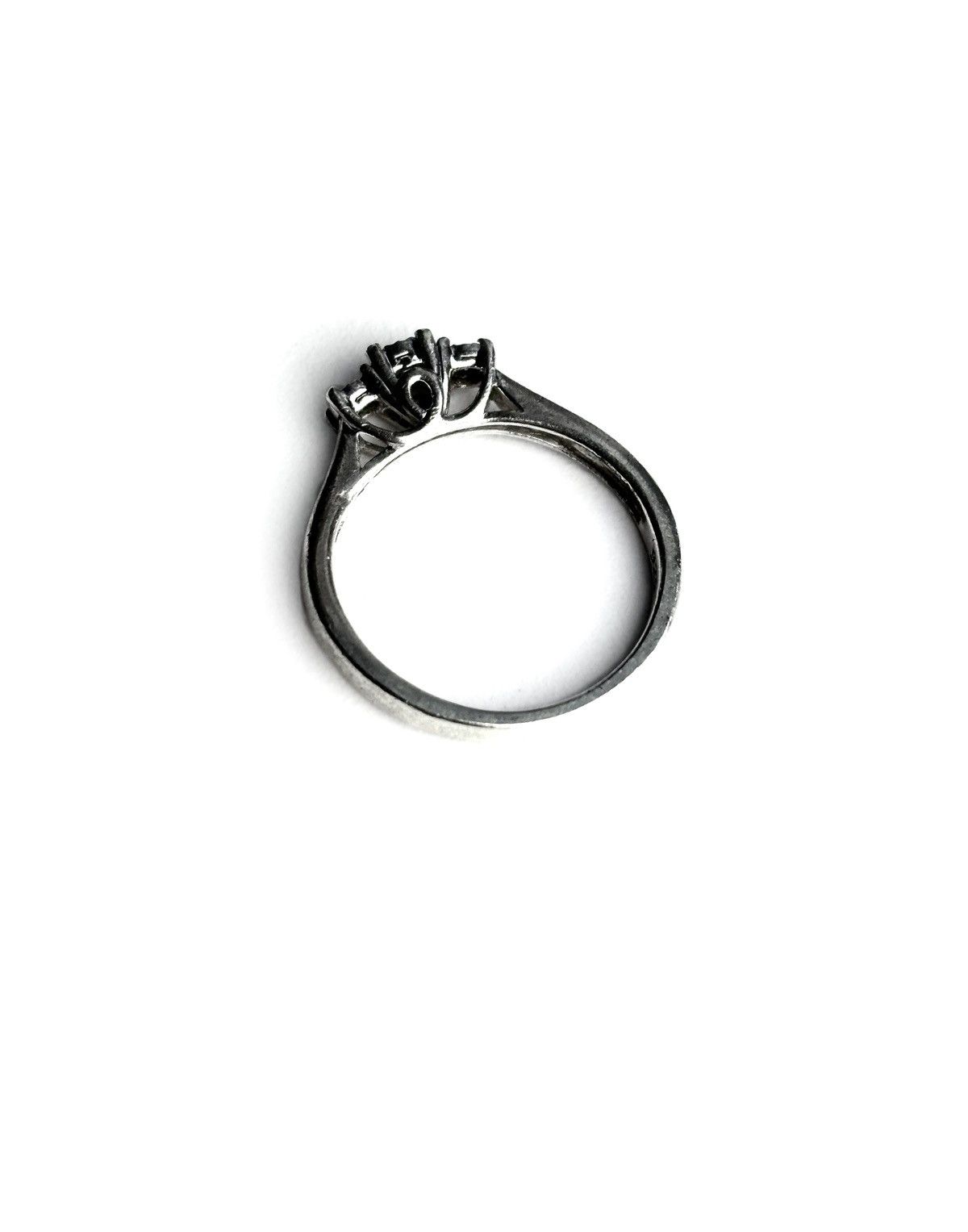 Sterling Silver Elegant JTW .925 Sterling Silver Ring with 3 Diamonds Size ONE SIZE - 6 Thumbnail