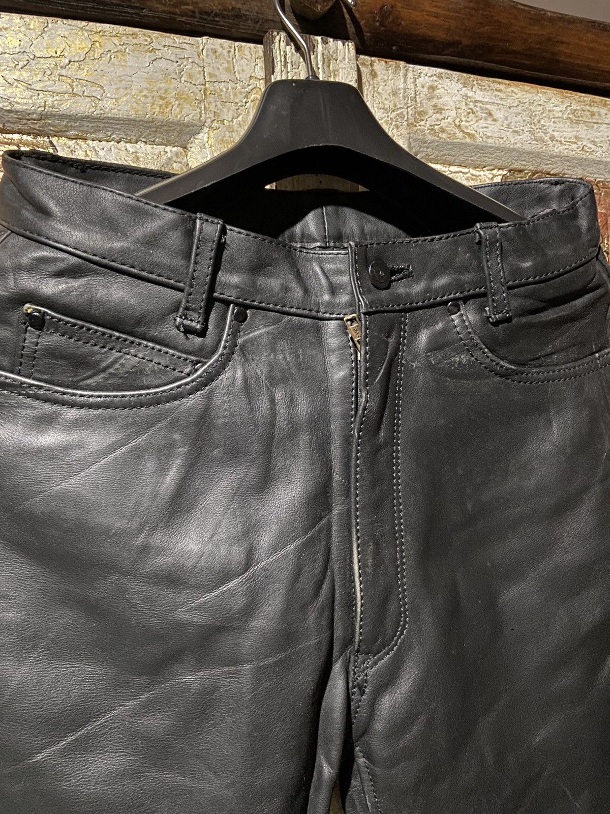Kadoya RARE KADOYA japan leather black pants size 31 Size US 31 - 3 Thumbnail