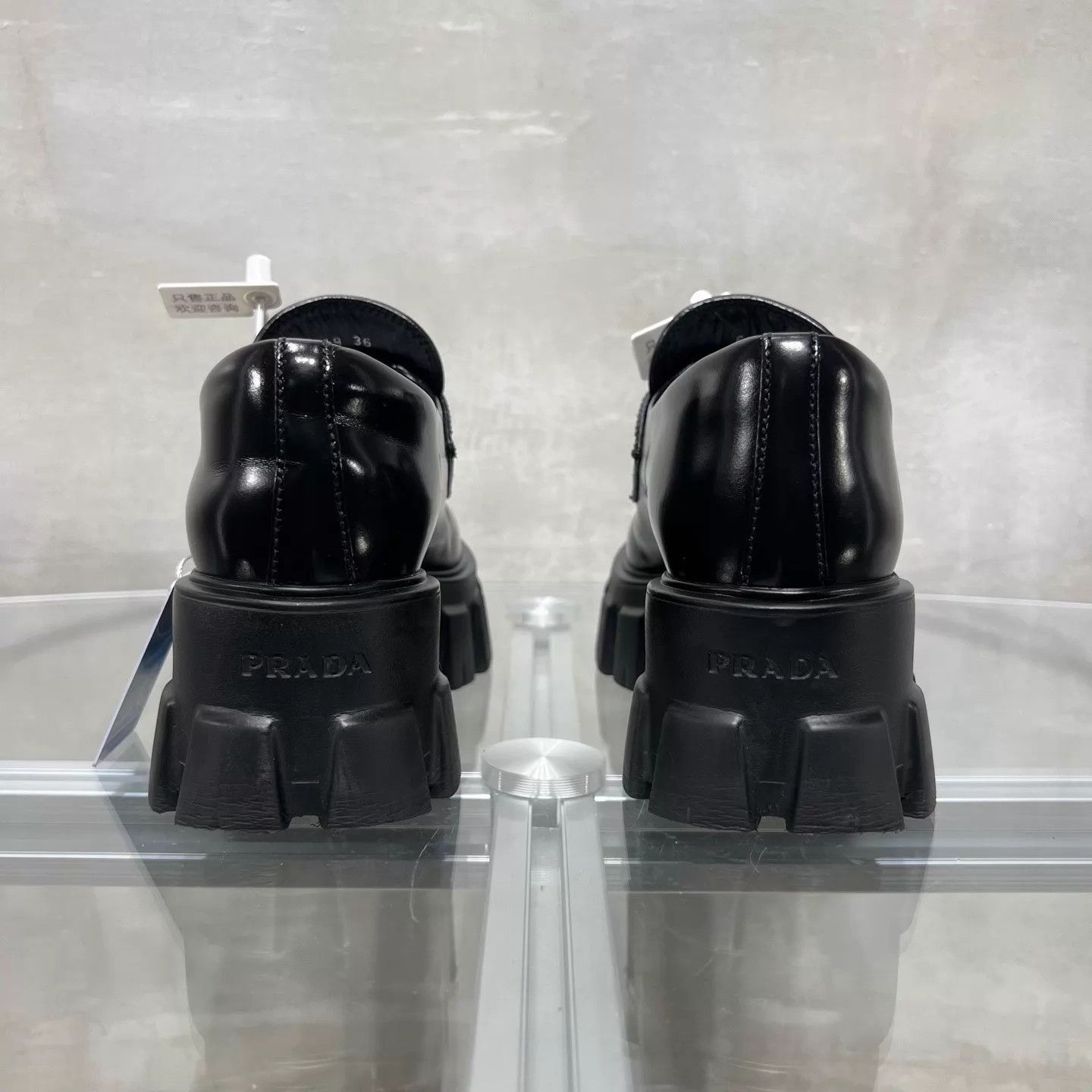 Prada Prada Black Platform Loafers Size 36 YH25581 Size US 5.5 / IT 35.5 - 6 Thumbnail