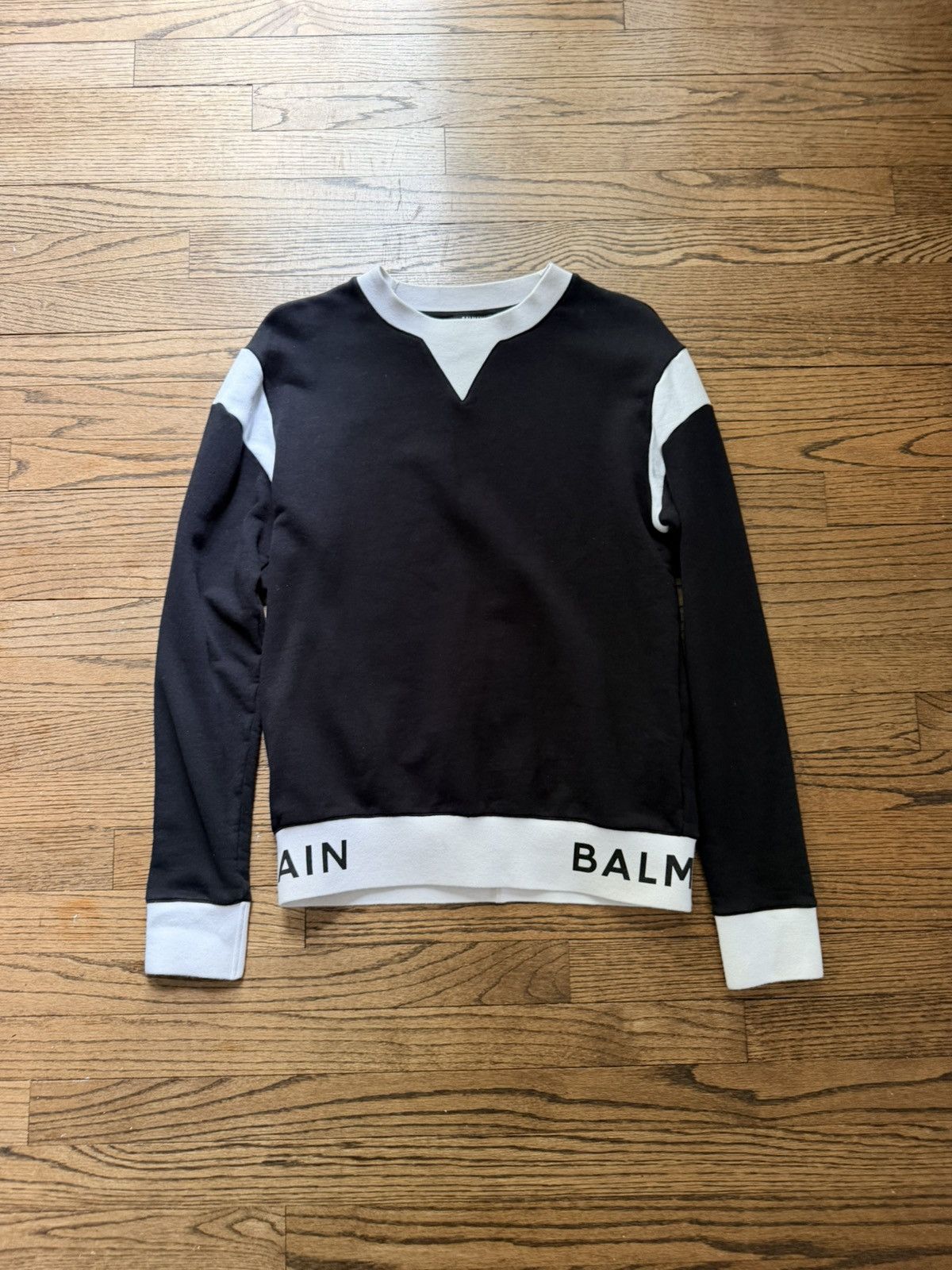 Balmain Balmain B&W Colorblock Sweatshirt Size US M / EU 48-50 / 2 - 1 Thumbnail