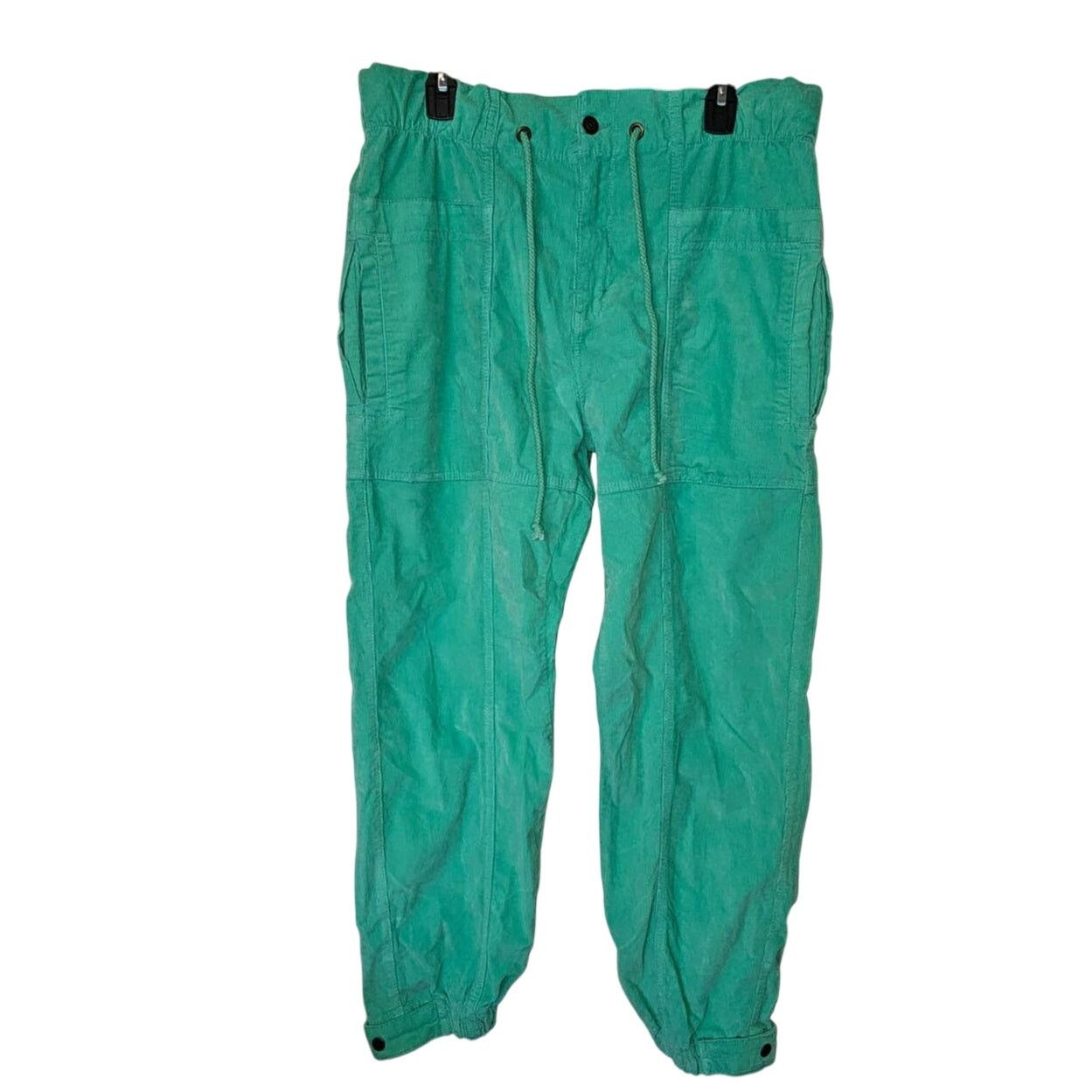 Free People New Angelo Pull-On Corduroy Jeans $148 MEDIUM Green Slouchy Size 32" / US 10 / IT 46 - 2 Thumbnail