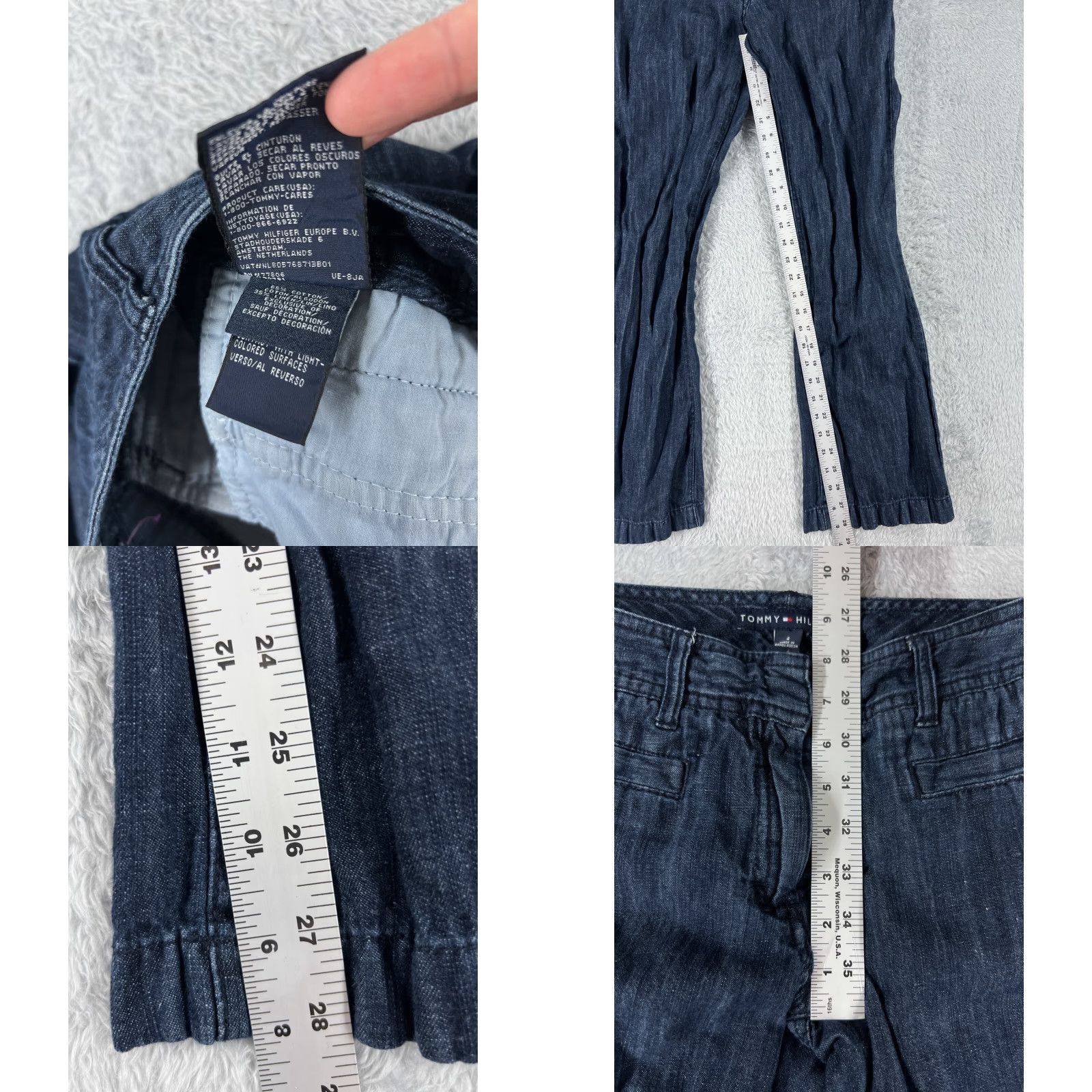 Tommy Hilfiger Tommy Hilfiger Jeans Women Bootcut Denim Blue 28x28 4 Regular Pocket Classic USA Womens Size 27" / US 4 / IT 40 - 8 Thumbnail