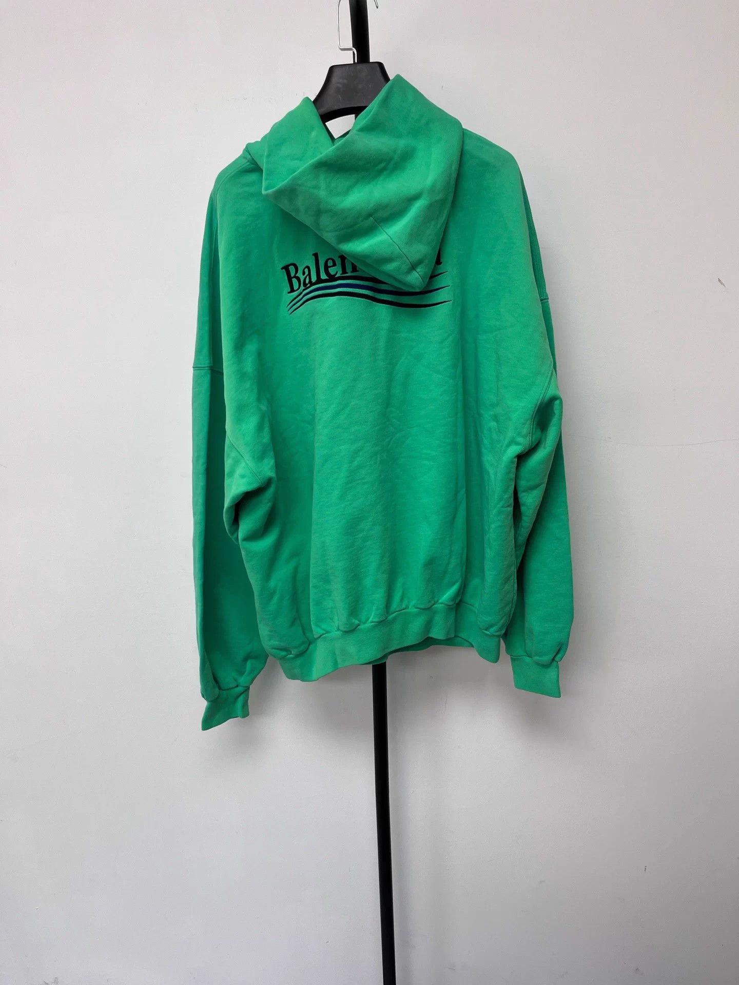 Balenciaga Balenciaga Logo Print Oversized Unisex Green Hoodie Size XS / US 0-2 / IT 36-38 - 2 Thumbnail