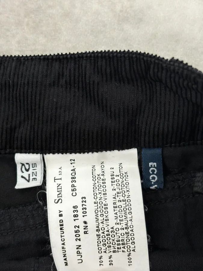 Armani 2000s Armani Black Zip Hybrid Cordurroy Pants Size US 28 / EU 44 - 12 Thumbnail