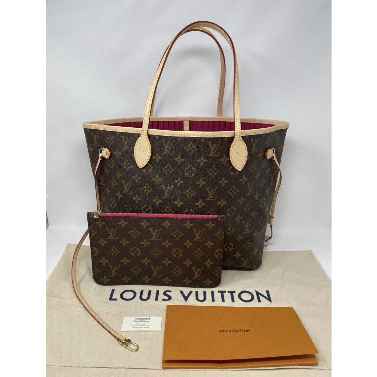 Louis Vuitton LOUIS VUITTON NEVERFULL MM MONOGRAM PIVOINE PINK TOTE BAG Size ONE SIZE - 3 Thumbnail