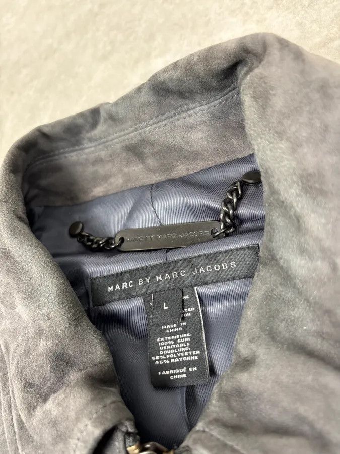 Marc Jacobs Marc Jacobs Grey Suede Leather Premium Jacket Size US M / EU 48-50 / 2 - 8 Thumbnail
