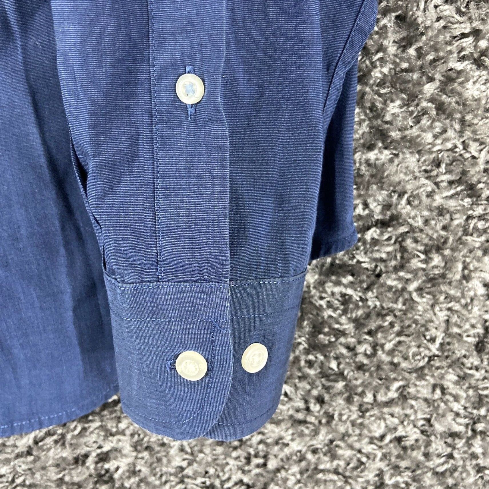 Banana Republic VINTAGE? Wait: Banana Republic Luxe Stretch Poplin Grant Slim Fit Blue Button-Up Men’s L Size US L / EU 52-54 / 3 - 3 Thumbnail