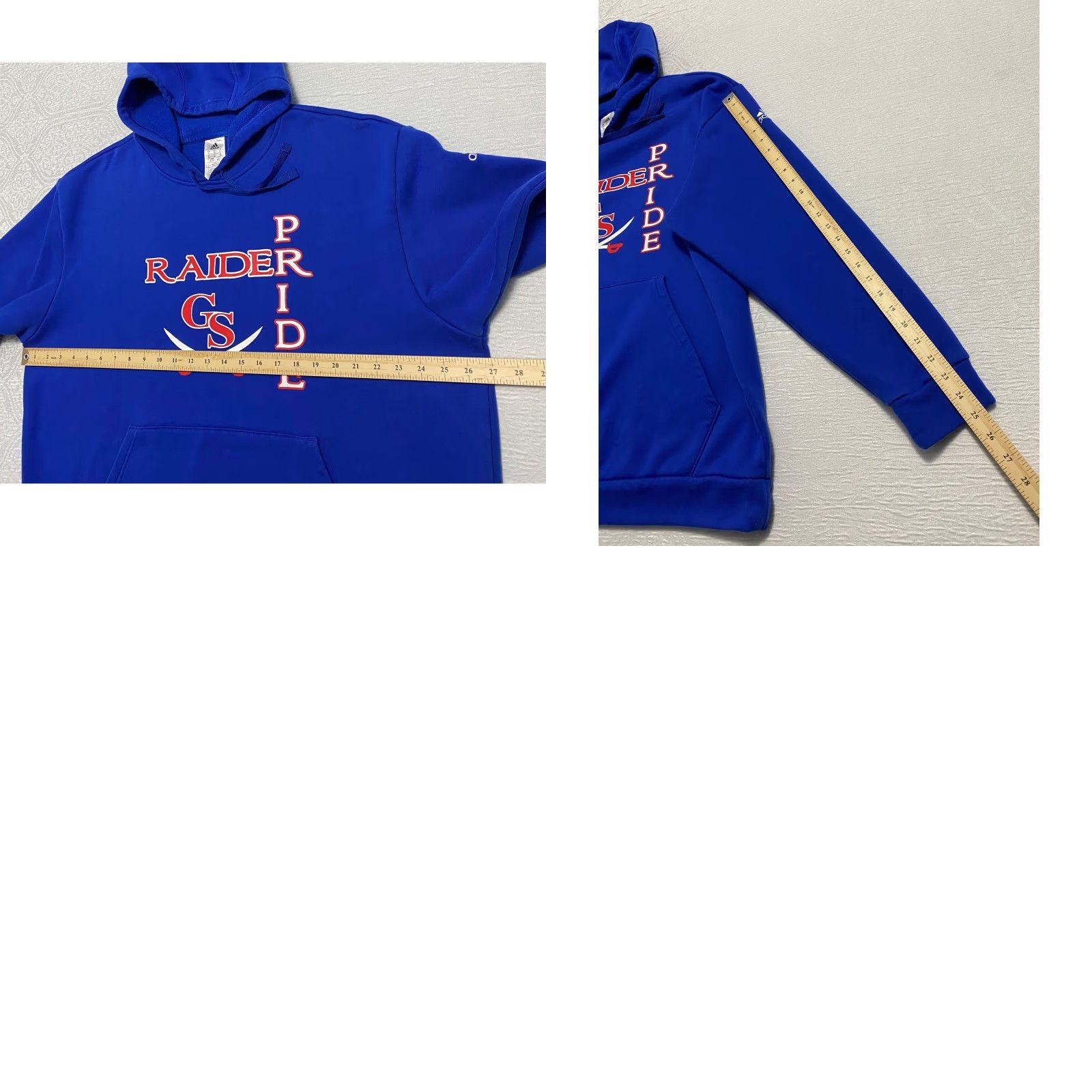 Adidas Adidas Raider Pride Hoodie University Pullover Hooded Sweatshirt XL Blue Unisex Adults Long Sleeve Pockets Graphic Print Logo Fleece Polyester Size US XL / EU 56 / 4 - 8 Thumbnail
