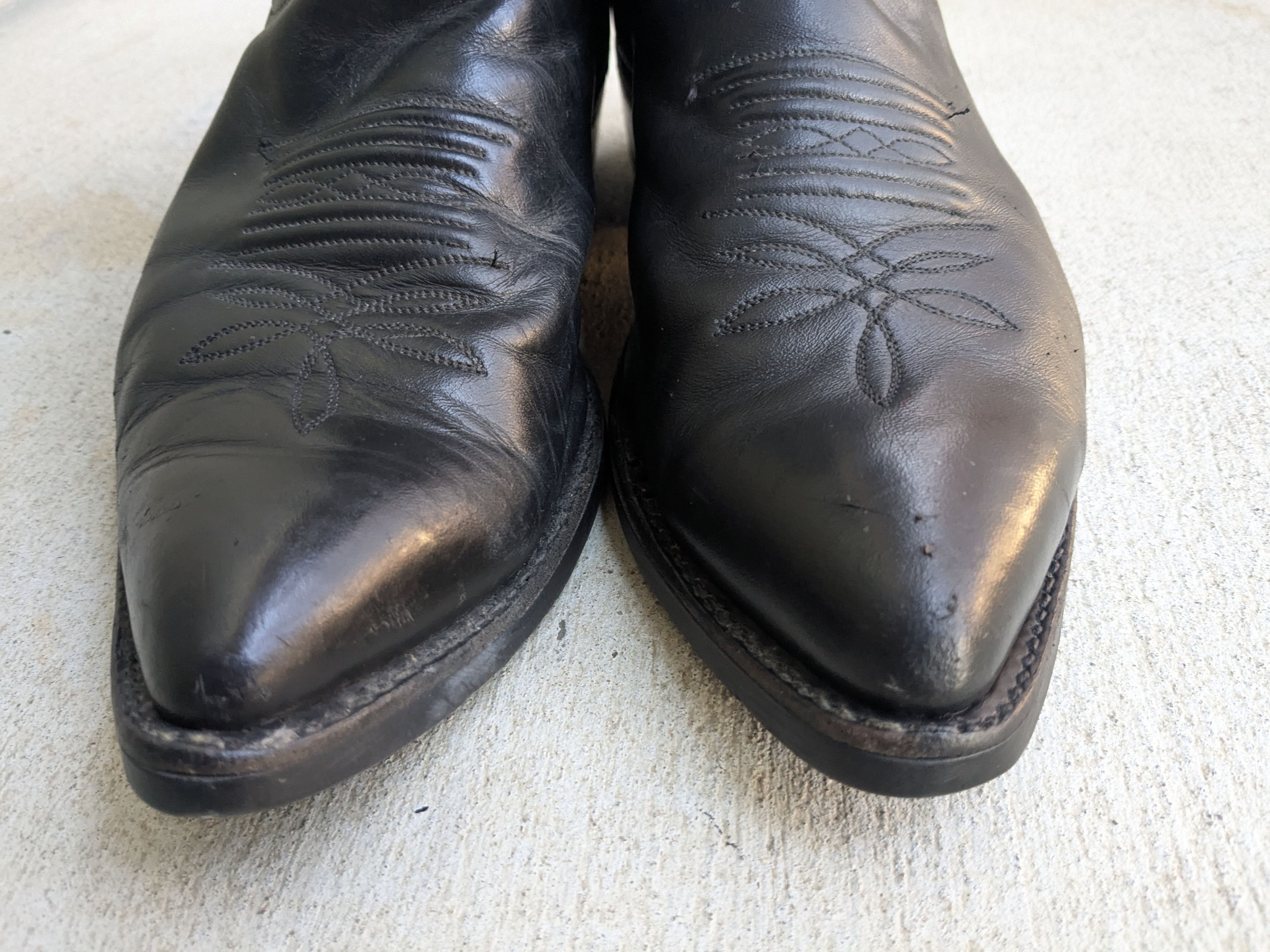 Justin Boots Justin Cowboy Boots Black 9 EE Leather USA Western Size US 9 / EU 42 - 2 Thumbnail