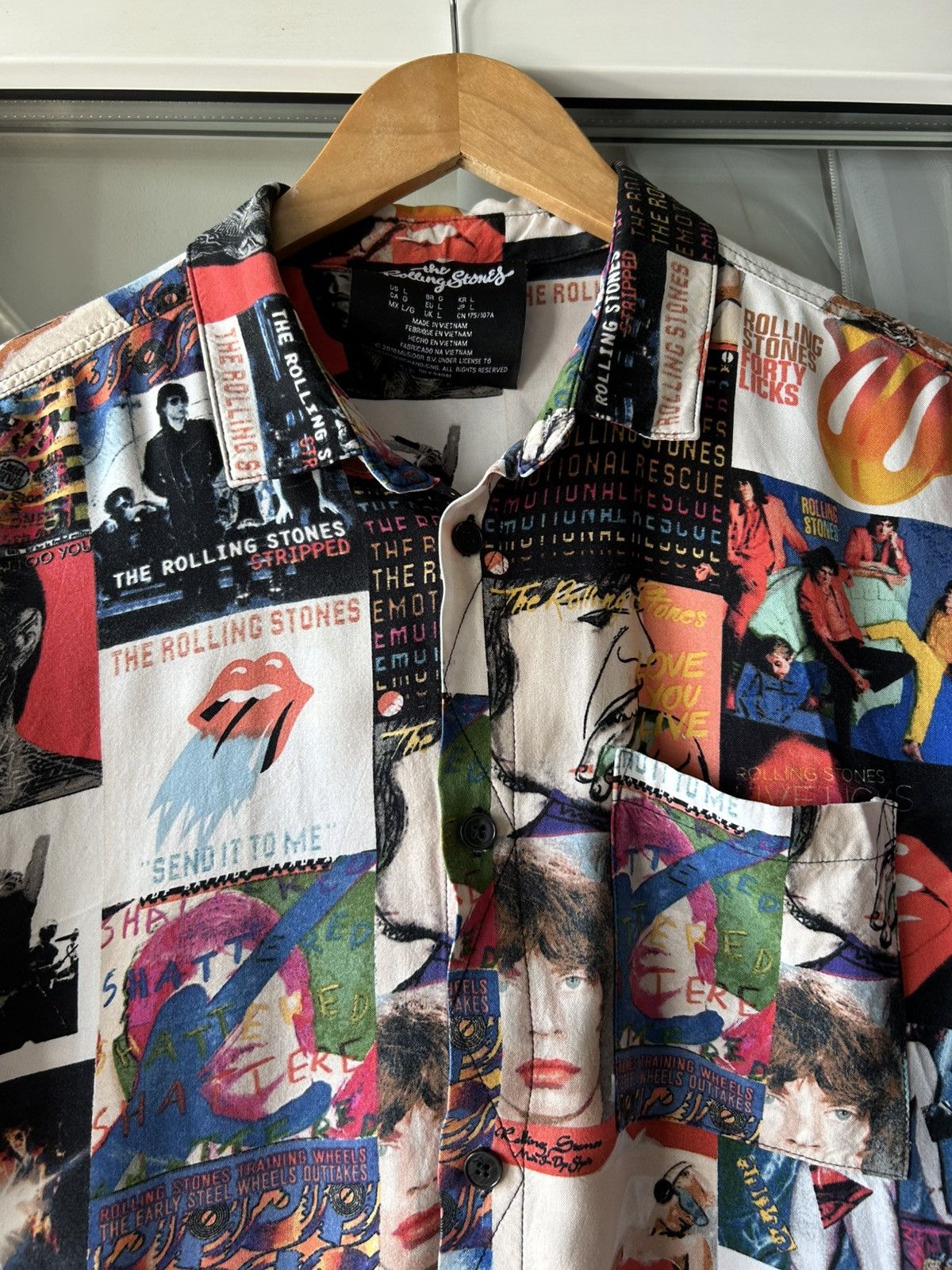 Band Tees The Rolling Stones 2018 All Over Print Button Up Shirt Size US L / EU 52-54 / 3 - 5 Thumbnail