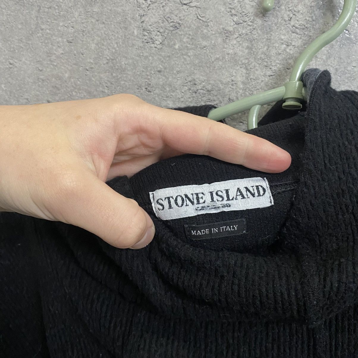 Stone Island Vintage 90s Stone Island Wool Hoodie Sweater Y2k Size US L / EU 52-54 / 3 - 13 Thumbnail