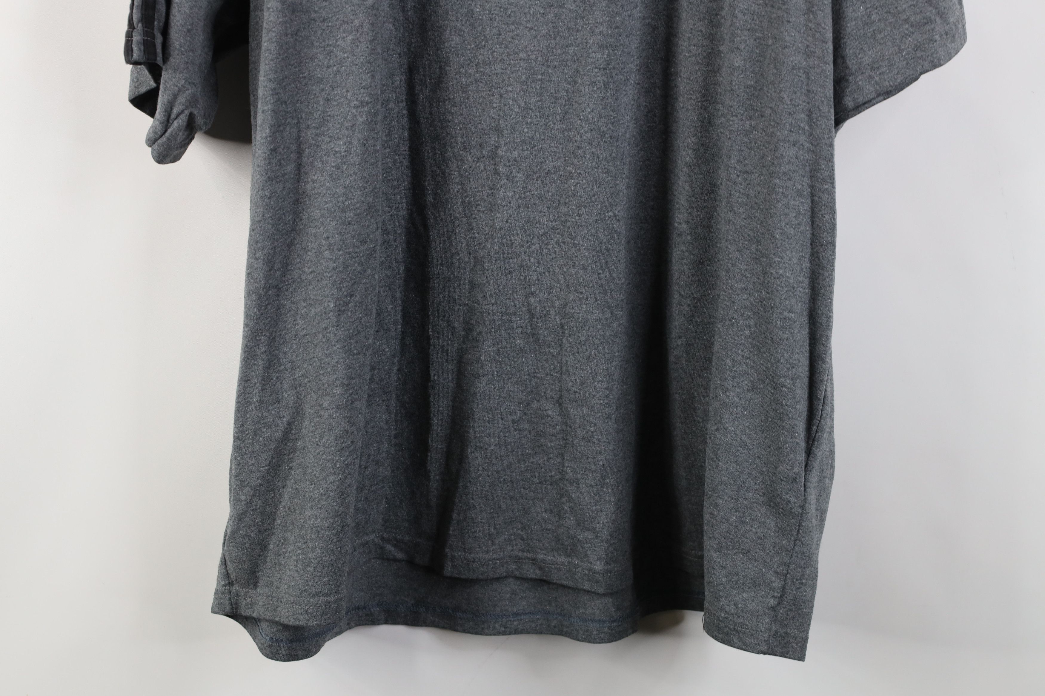 Adidas Vintage 90s Adidas Spell Out Striped T-Shirt Gray USA Size US L / EU 52-54 / 3 - 14 Thumbnail