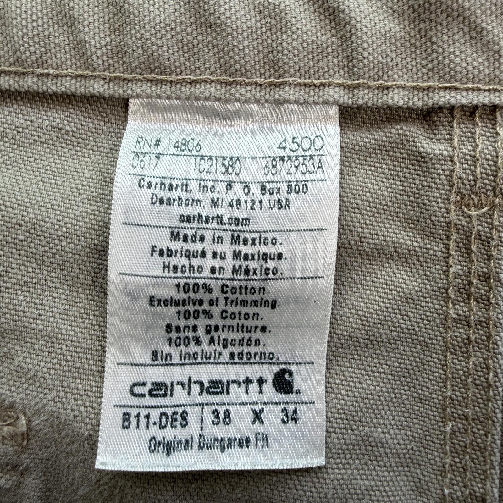Carhartt Carhartt B17 Original Dungaree Fit Work Pants Khaki 30x34 Size US 30 / EU 46 - 5 Thumbnail