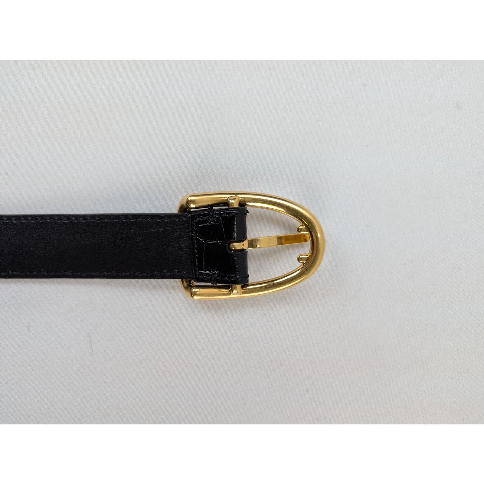 Tom Ford o1rshd1 Size: 95 / crocodile-embossed patent leather belt Size 38 - 8 Thumbnail