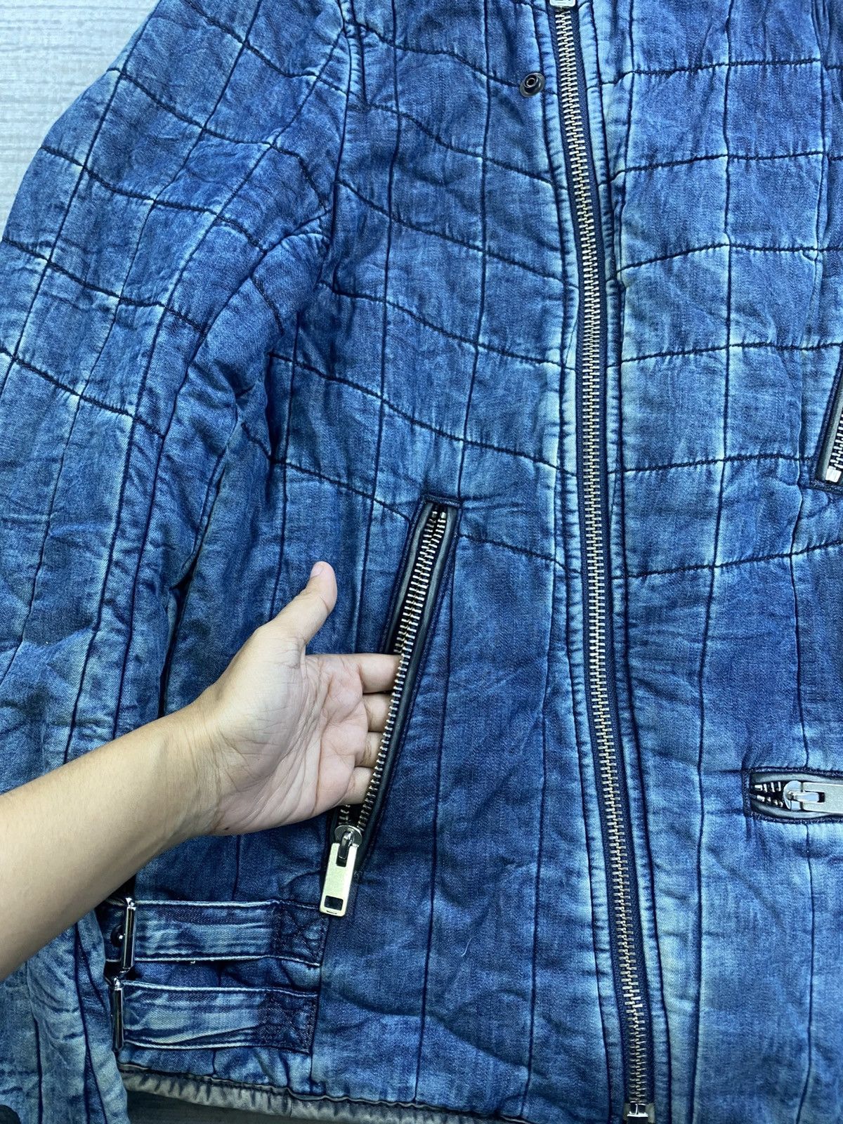 Diesel 🔥STEALS Diesel Industry Double Collar Sherpa Biker Jacket Size US M / EU 48-50 / 2 - 9 Thumbnail