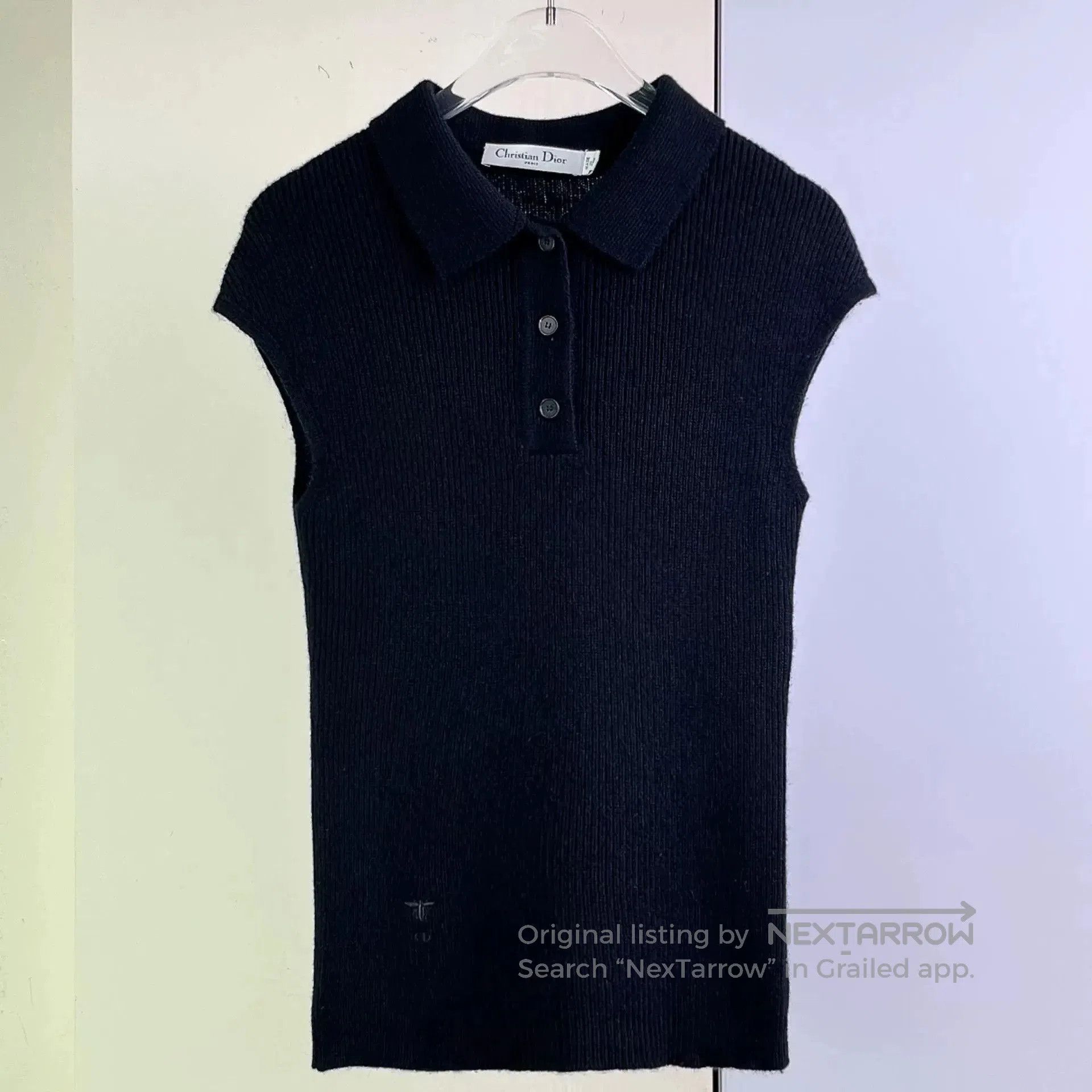 Dior Dior Black Sleeveless Cashmere Sweater. Size S / US 4 / IT 40 - 1 Thumbnail
