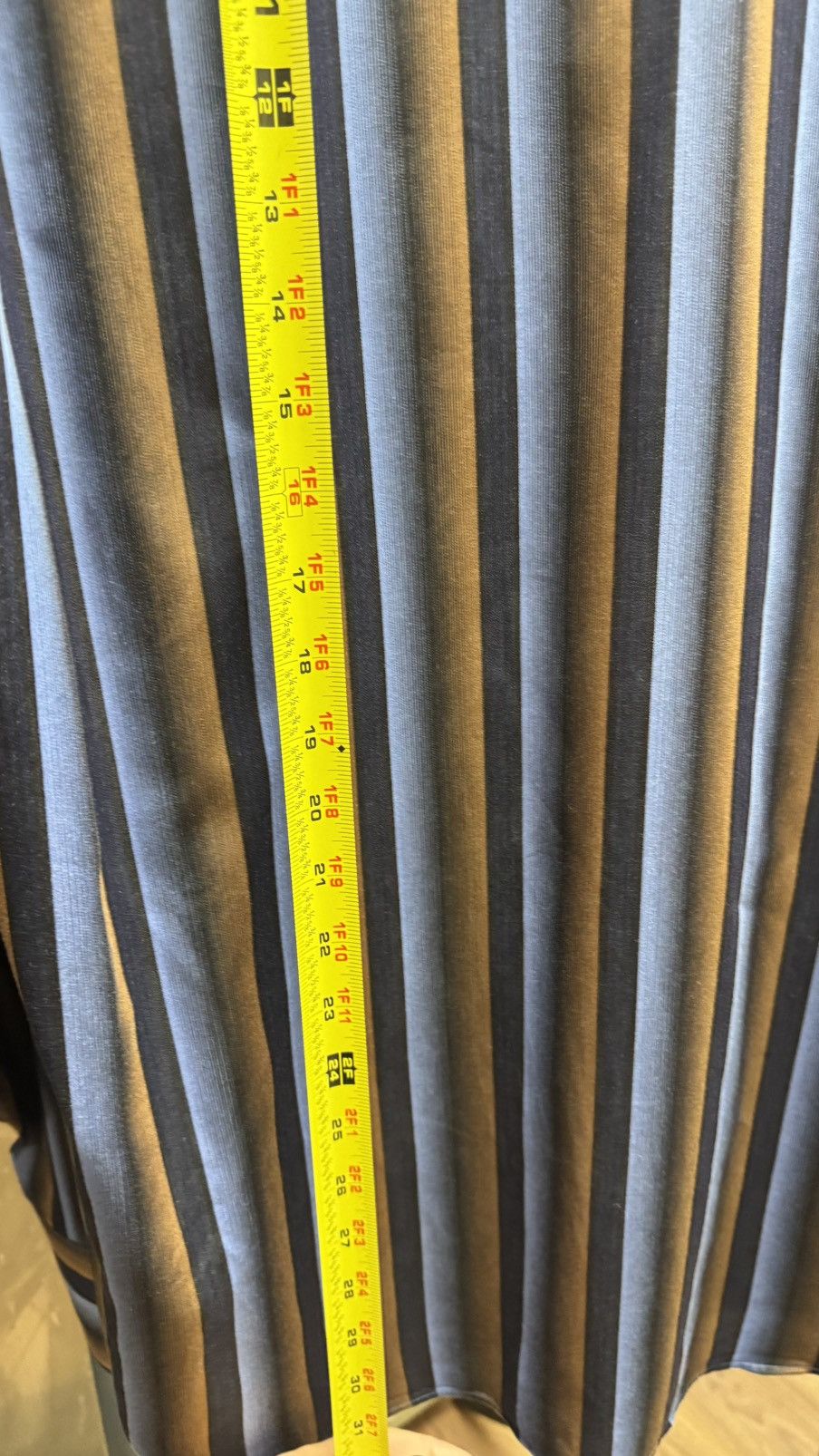BUGATCHI BUGATCHI Tan and blue striped buttoned long sleeve Size US XL / EU 56 / 4 - 7 Thumbnail
