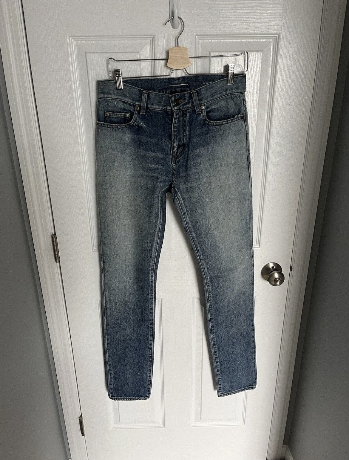 Saint Laurent Paris Saint Laurent Men Jeans Stonewash Distressed Size 29 D02 Size US 29 - 1 Thumbnail