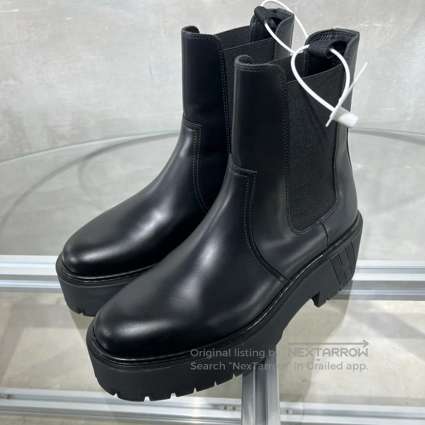 Hermes Hermes Harrow leather-spliced Chelsea boots Size US 5.5 / IT 35.5 - 1 Thumbnail