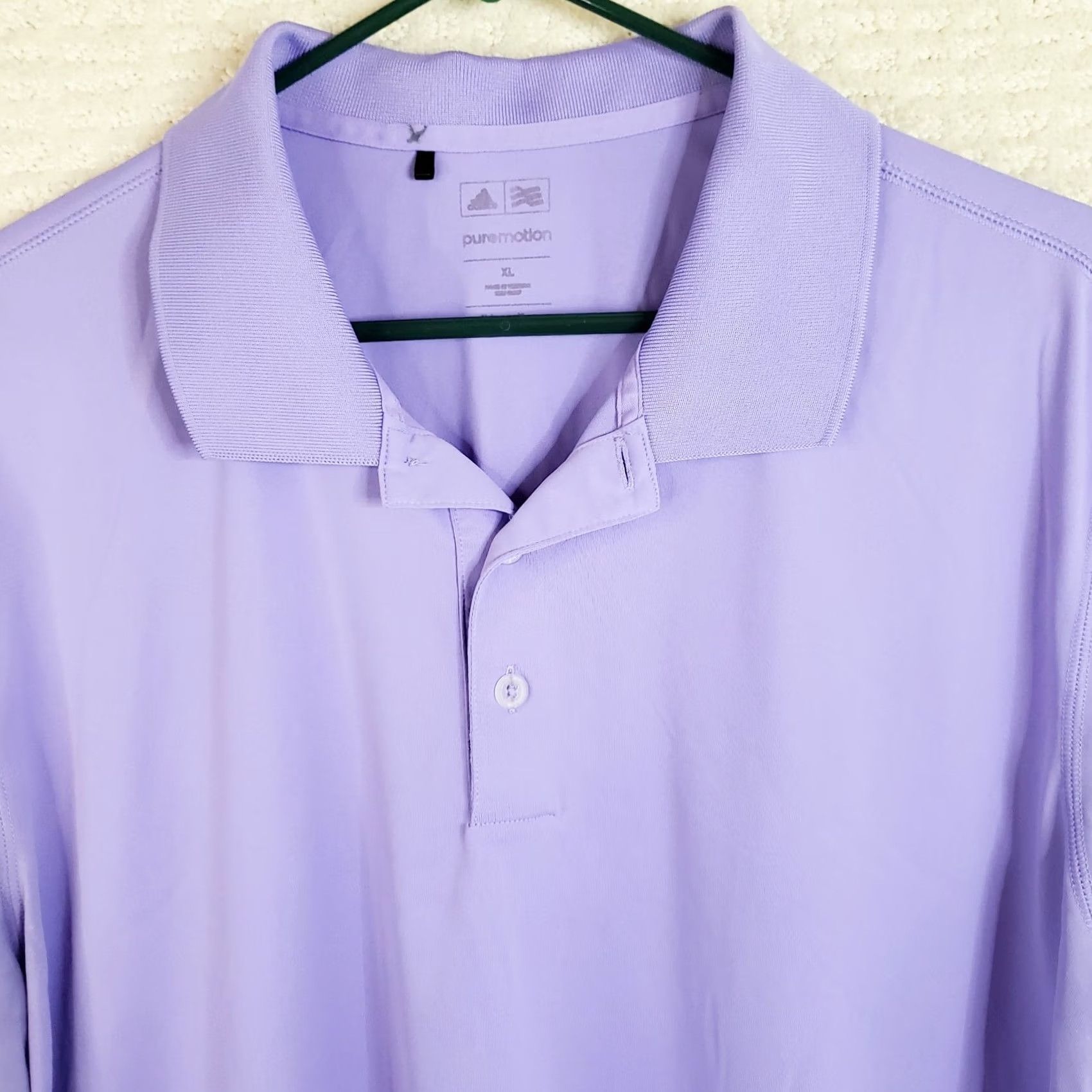 Adidas Adidas Puremotion Polo Shirt Mens XL Lavender Purple Short Sleeve Golf Casual Activewear Workwear Size US XL / EU 56 / 4 - 3 Thumbnail