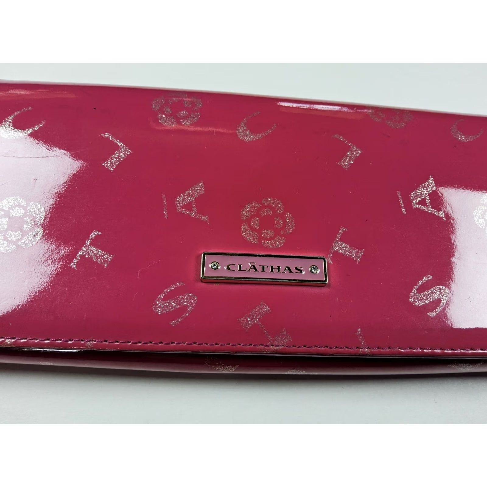 Vintage Signature Clathas Wallet Long Pink Women Full Size Long Wallet Pink Size ONE SIZE - 3 Thumbnail