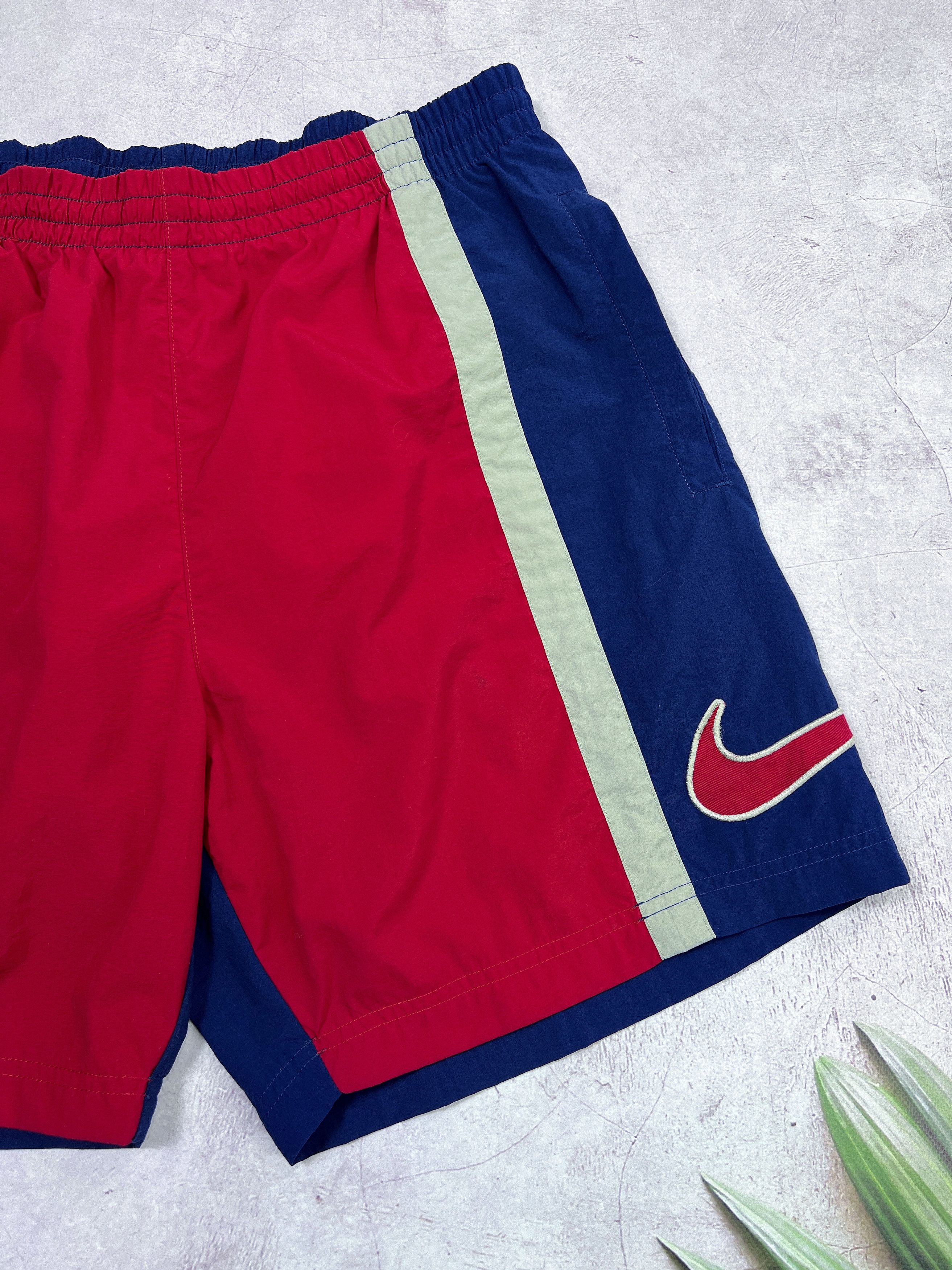 Nike × Vintage Vintage Nike Swim Trunks Shorts Big Swoosh Logo Size US 36 / EU 52 - 4 Thumbnail