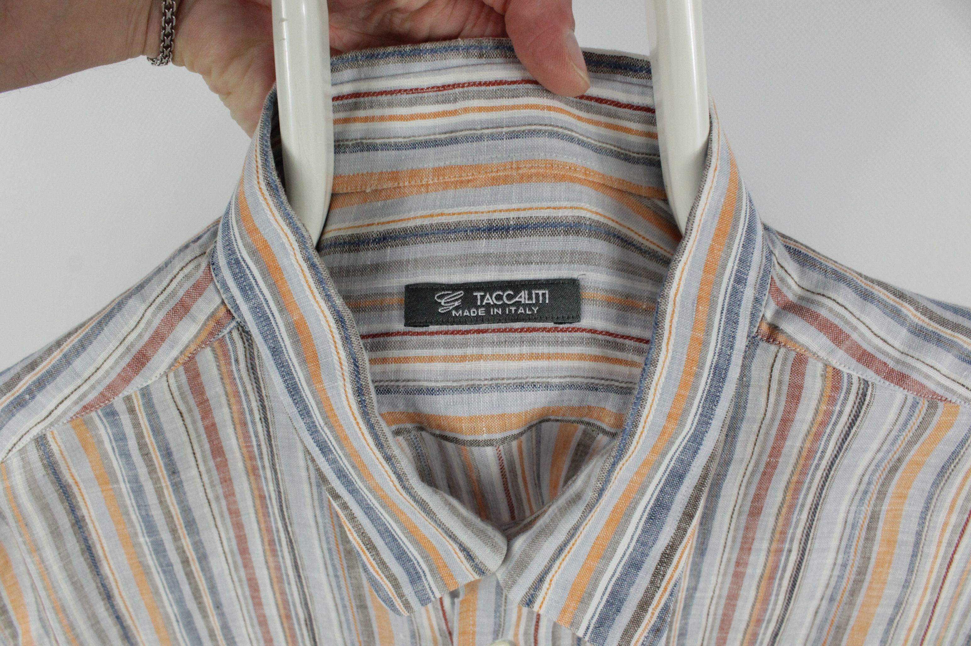 Other Two Shirts x2 Giovanni Taccaliti S/S Linen / Cotton Men's Size US XXL / EU 58 / 5 - 4 Thumbnail