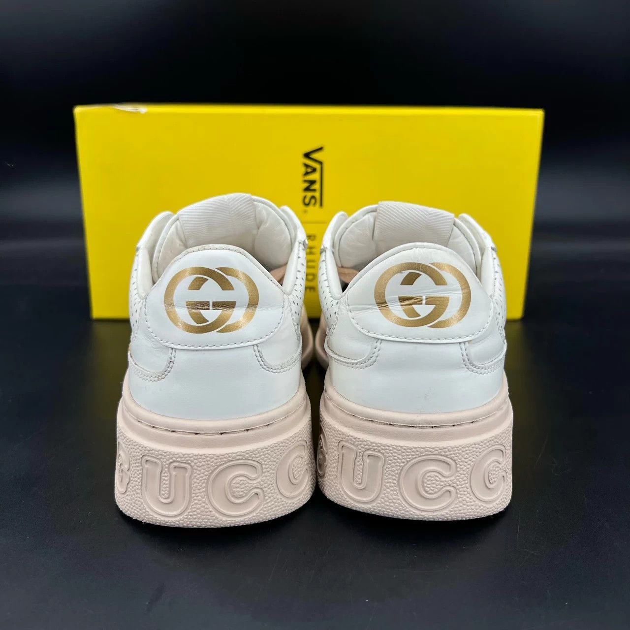 Gucci Gucci Rhyton White & Brown Sneakers Women's 36.5 Size US 6.5 / IT 36.5 - 3 Thumbnail