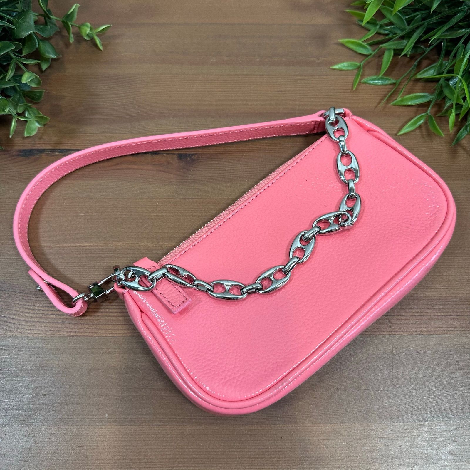 By Far Rachel Mini Leather Shoulder Bag in Pink, Women's