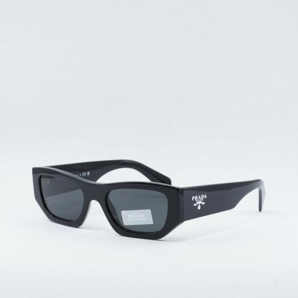 Prada Prada PRA01S 16K08Z Sunglasses Black Square Frame, Dark Grey Size ONE SIZE - 1 Thumbnail