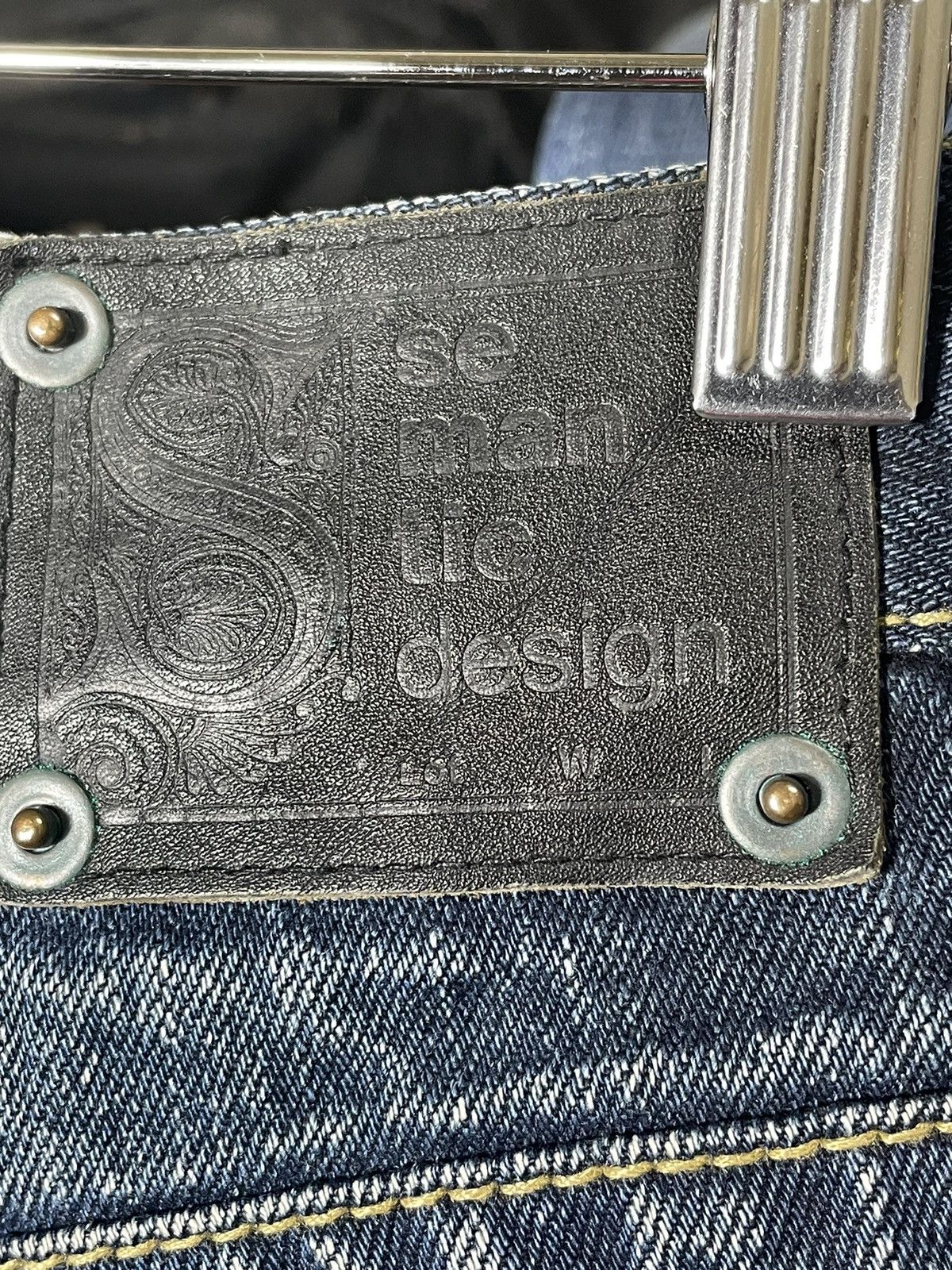 Japanese Brand Distressed Semantic Design Flair Cut Jeans Size US 32 / EU 48 - 8 Thumbnail