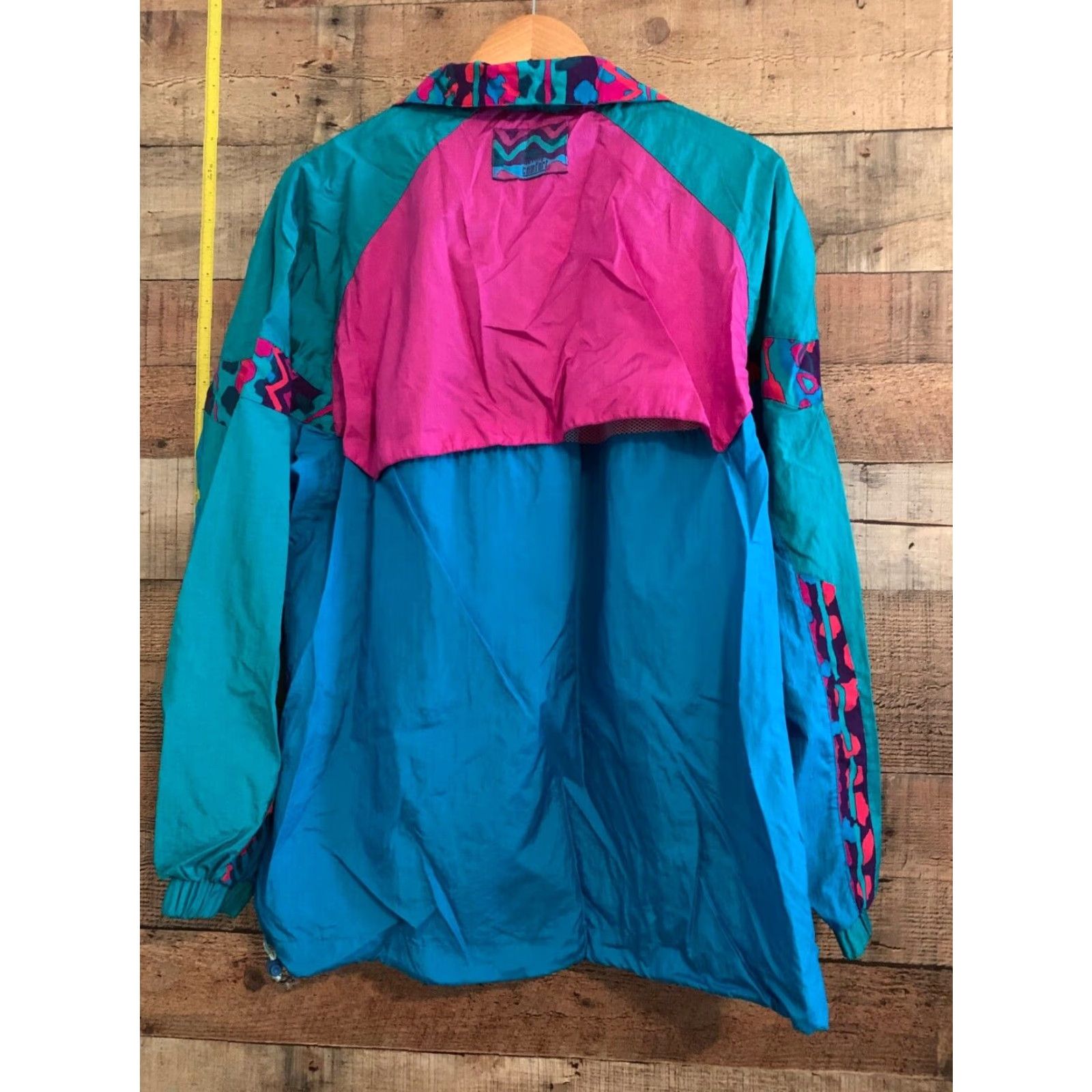 Altea VINTAGE Moving Comfort Womens Windbreaker Jacket XL Pink Teal Zip Size XL / US 12-14 / IT 48-50 - 4 Thumbnail