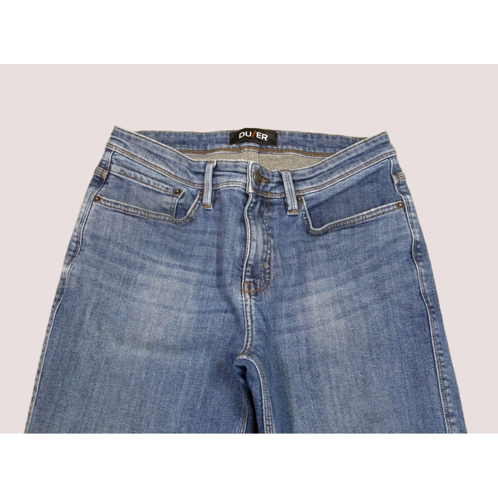 Denime DU/ER Jeans Men 32x30 Dark Wash Blue Slim Straight Jeans Denim 5-Pocket Logo Size US 32 / EU 48 - 1 Thumbnail