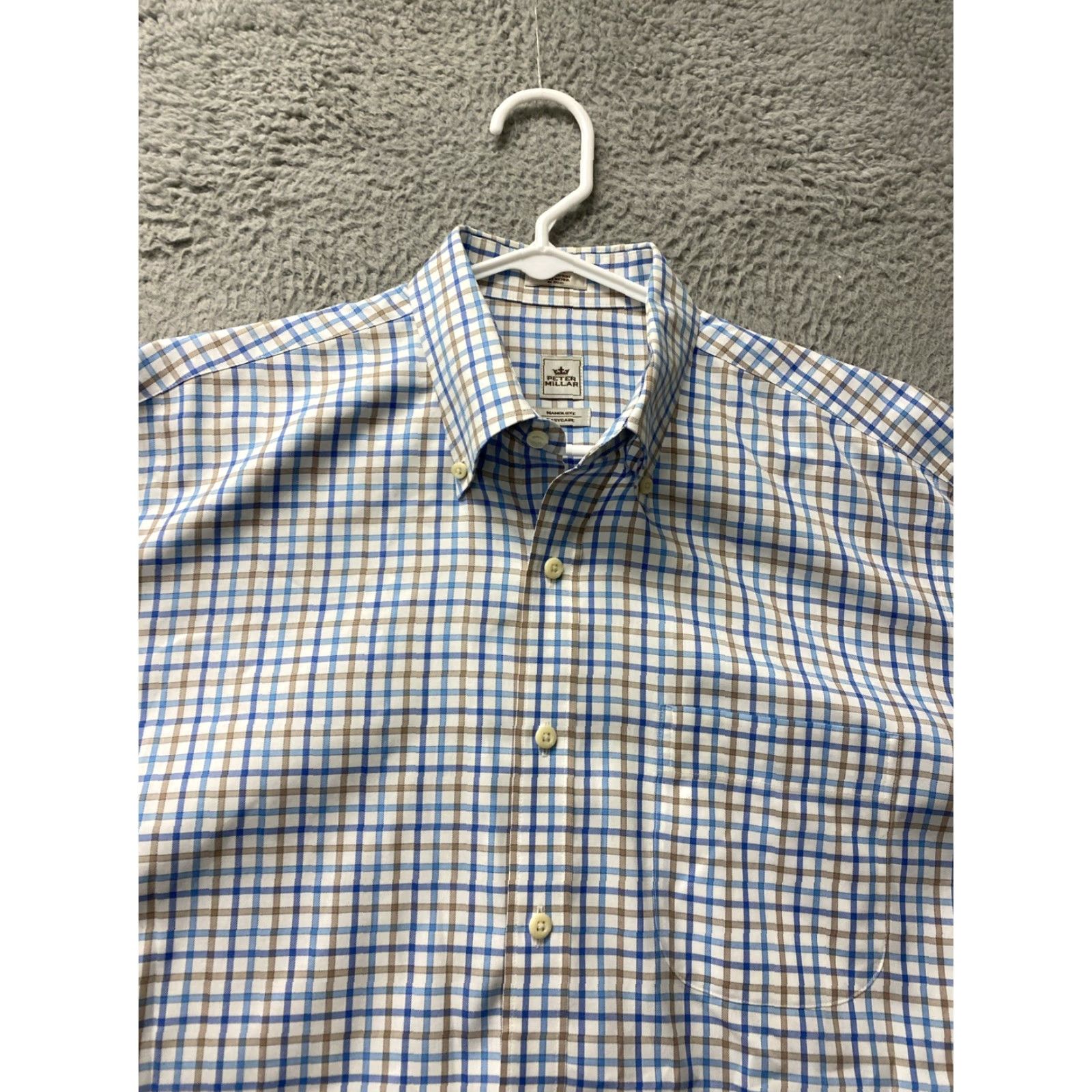 Peter Millar PETER MILLAR Nanoluxe Long Sleeve Button-Up Shirt Plaid Checkered Adult L Multicolor Classic Preppy Mens Size US L / EU 52-54 / 3 - 3 Thumbnail