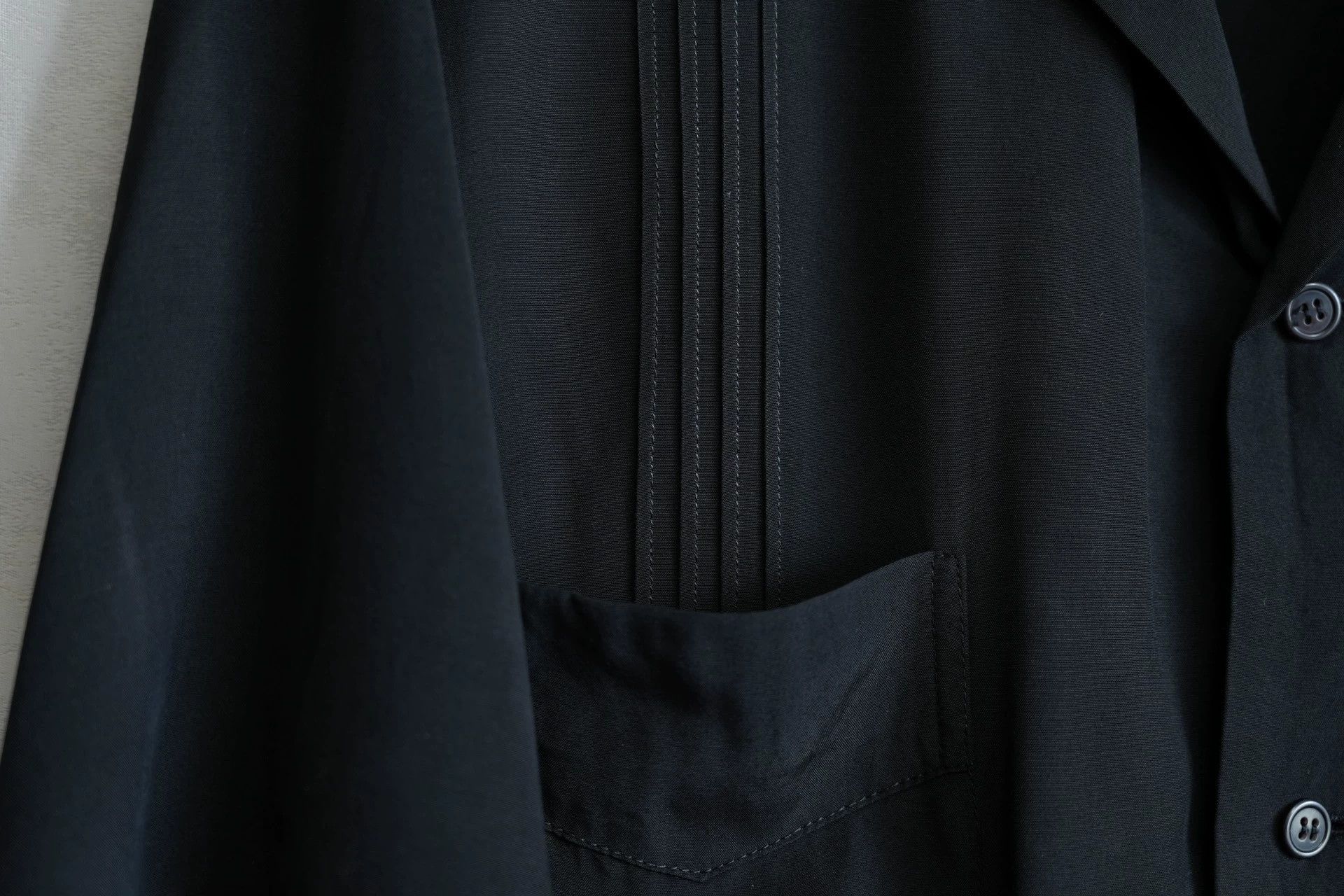 Yohji Yamamoto Yohji Yamamoto 16SS Vertical Stripe Silk Blend SS Shirt Size US L / EU 52-54 / 3 - 4 Thumbnail