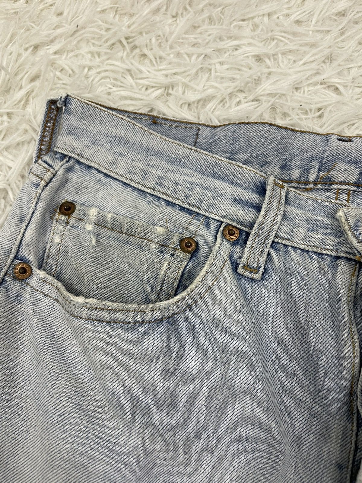 Levi's Vintage Levis 501 Denim Selfedge Pants Button No 524 Size US 28 / EU 44 - 5 Thumbnail