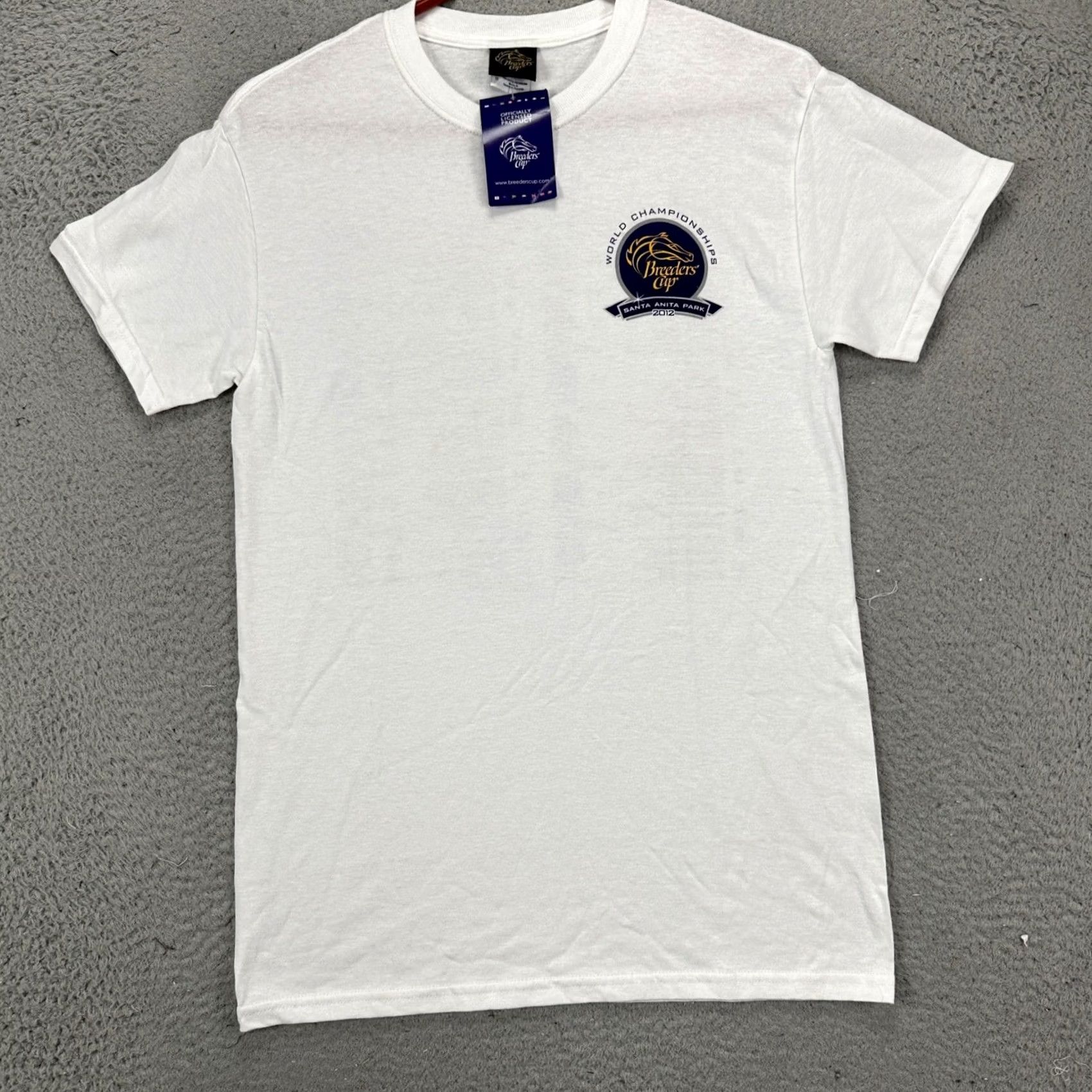 Vintage Breeders Cup T-Shirt Graphic Tee Womens Small White Short Sleeve Crewneck NEW Size S / US 4 / IT 40 - 3 Thumbnail