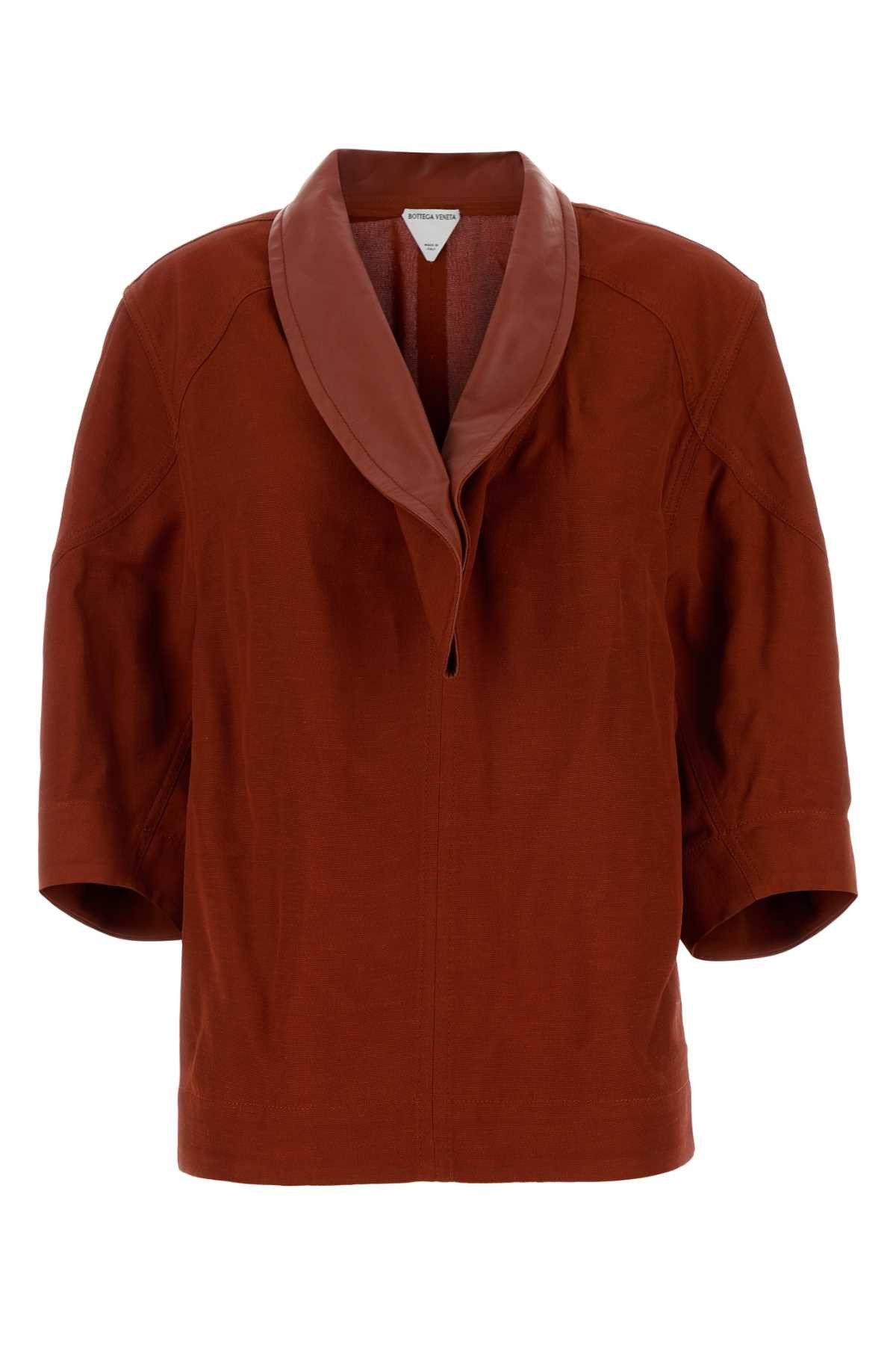 Bottega Veneta Tiziano Red Viscose Blend Blouse Size M / US 6-8 / IT 42-44 - 1 Thumbnail