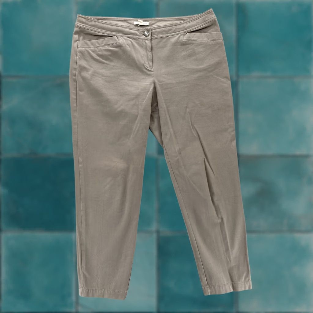 Eileen Fisher Eileen Fisher Women's Medium Beige Chino Pants Stretch Organic Cotton City Size 32" / US 10 / IT 46 - 1 Thumbnail