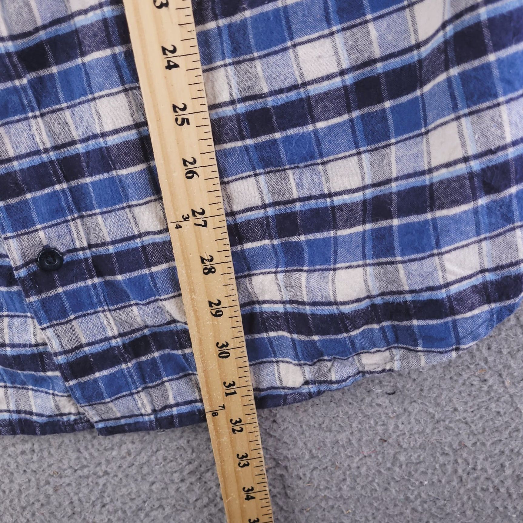 Vintage LL Bean Shirt Mens XL Blue Fitted Flannel Check Long Sleeve Button-Up Shirt Size US XL / EU 56 / 4 - 7 Thumbnail